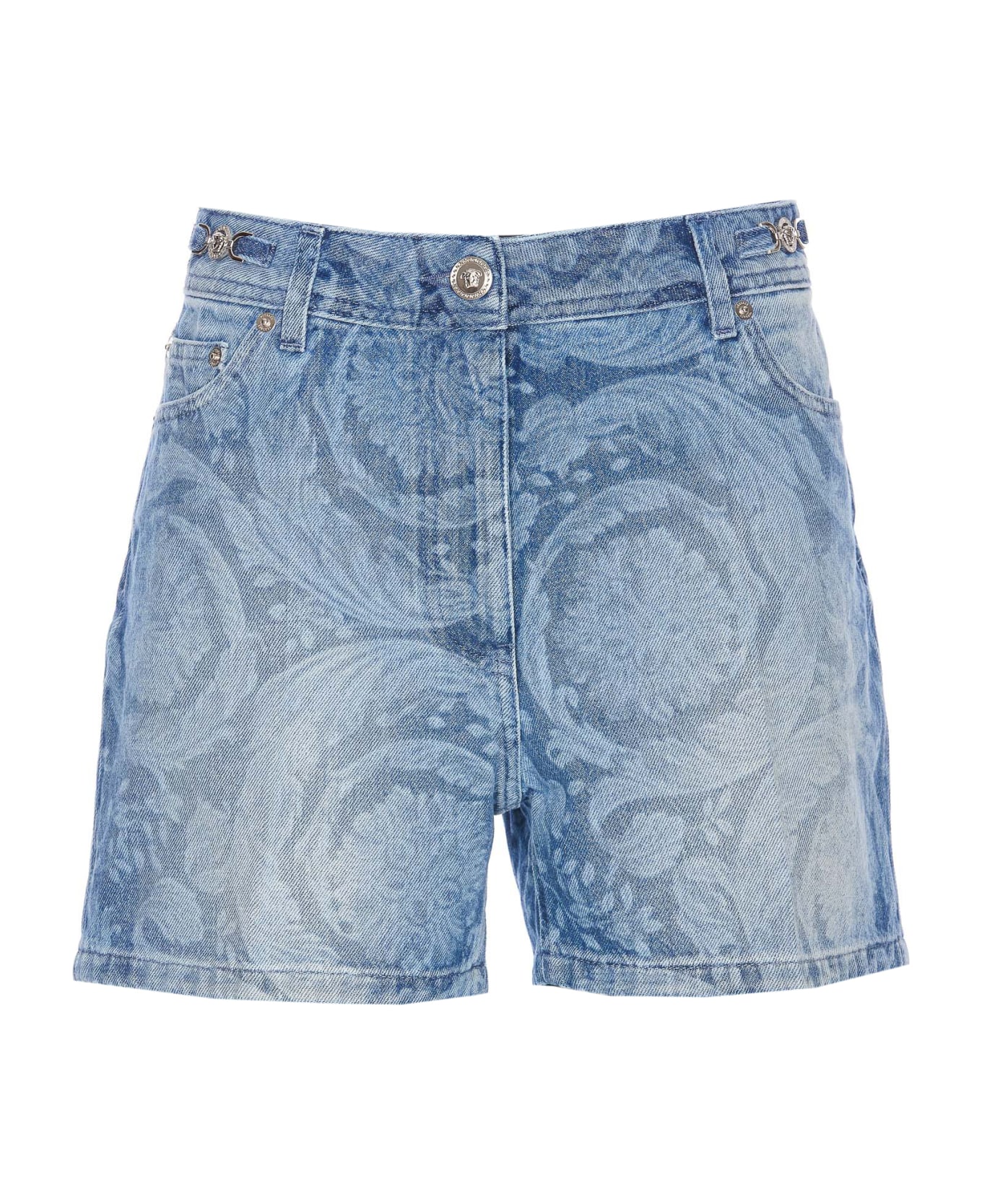 Versace Barocco Print Shorts - Blue ショートパンツ