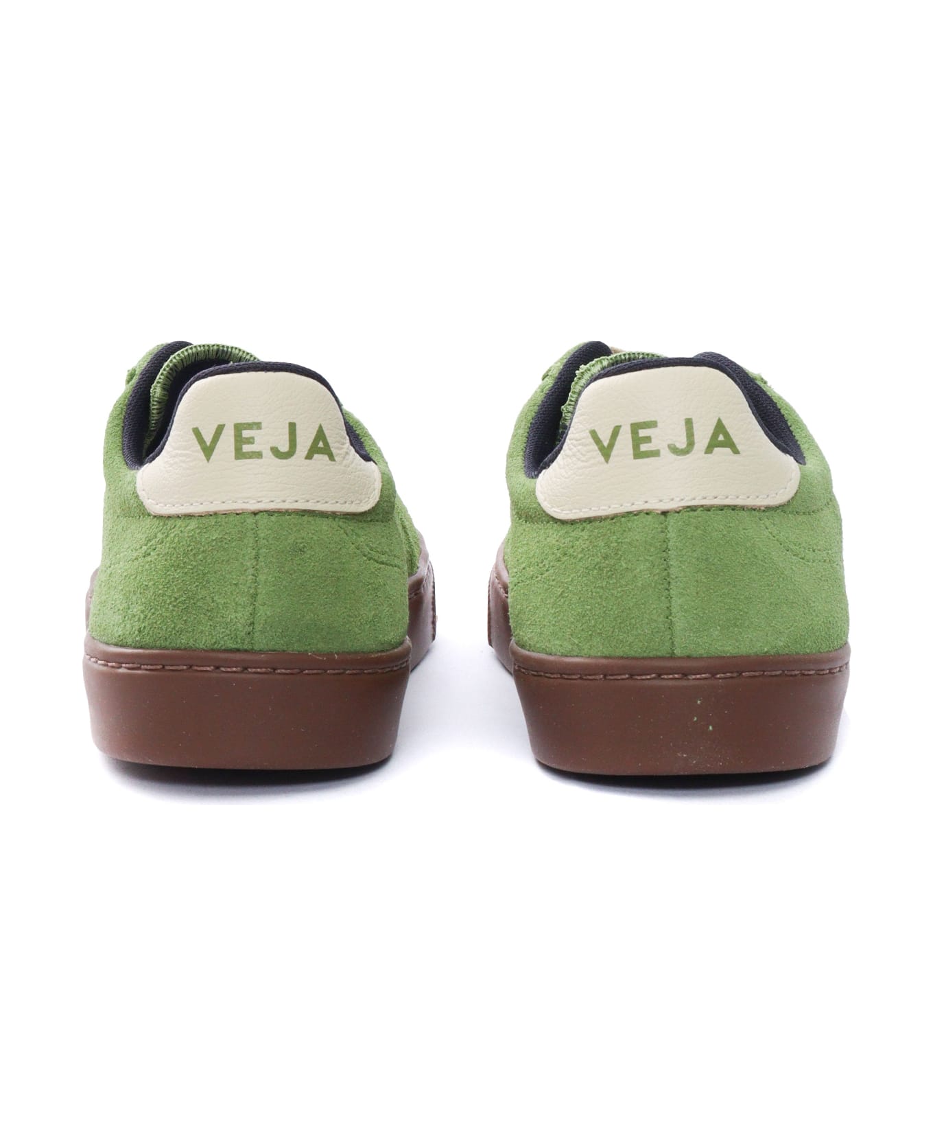 Veja Small Volley Suede Kiwi_pier_bark Sneakers - GREEN