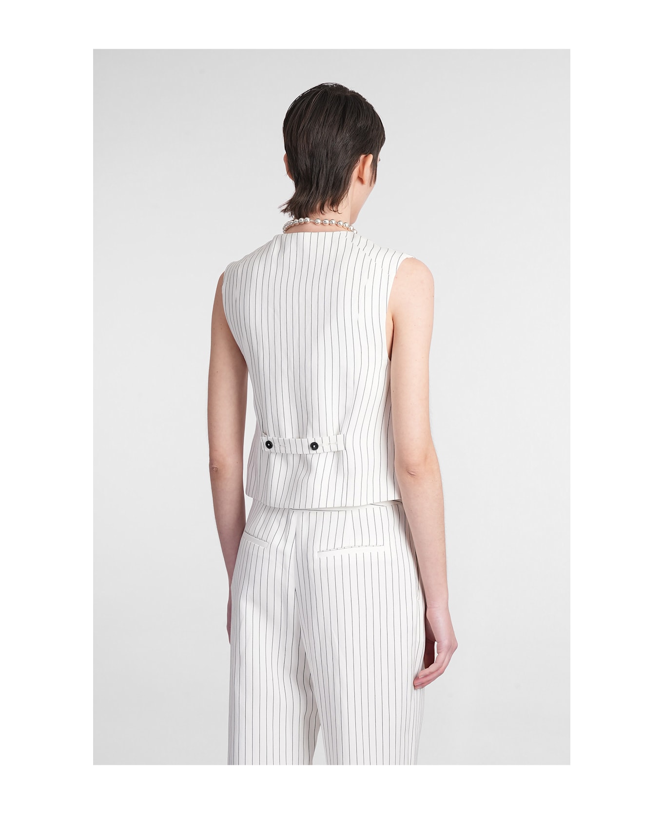 Loulou Studio Vanua Vest In White Viscose - white