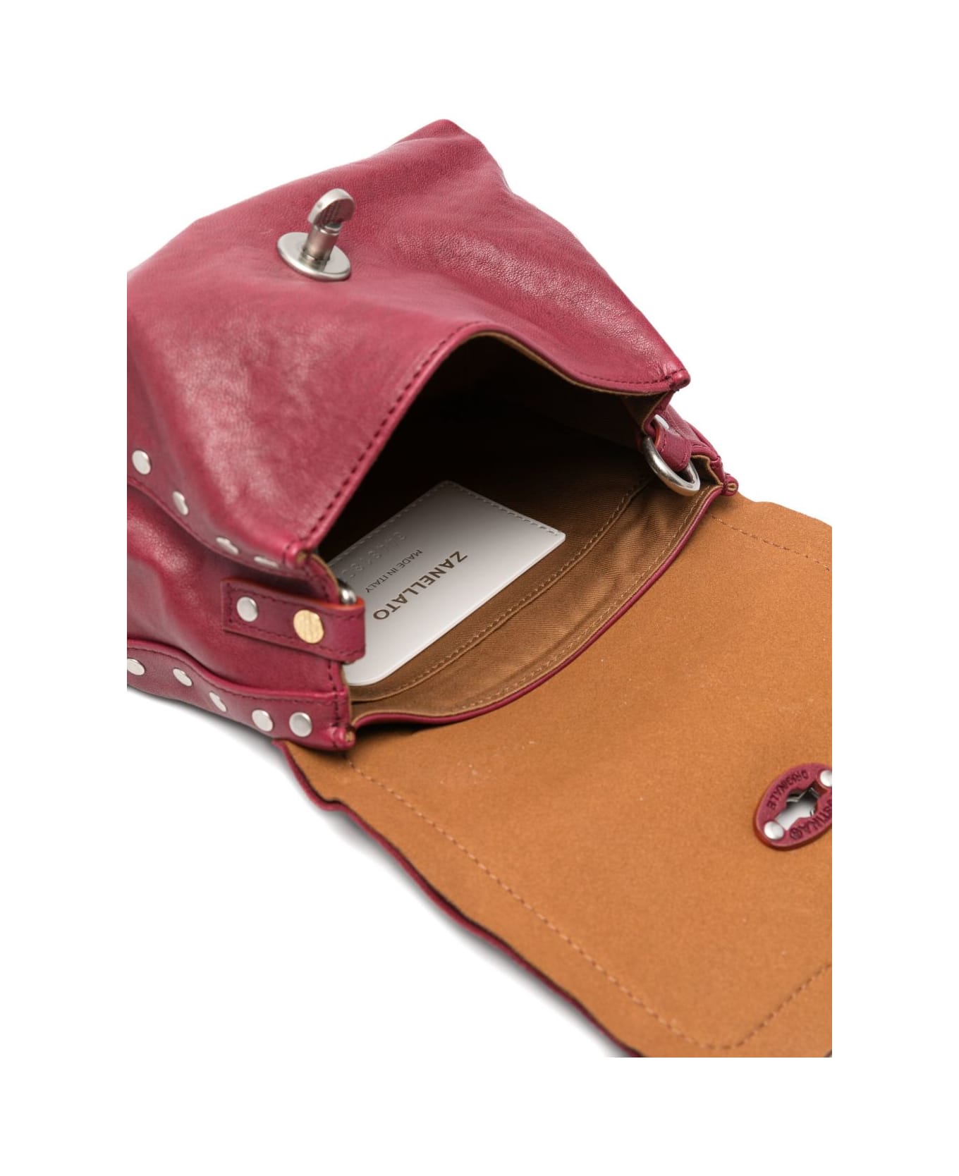 Zanellato Postina Tabacco Baby Leather Handbag - Red