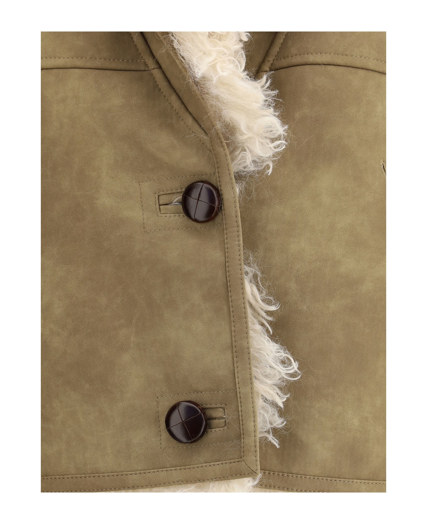 Marant Étoile Shearling Faux Leather Clara Gilet