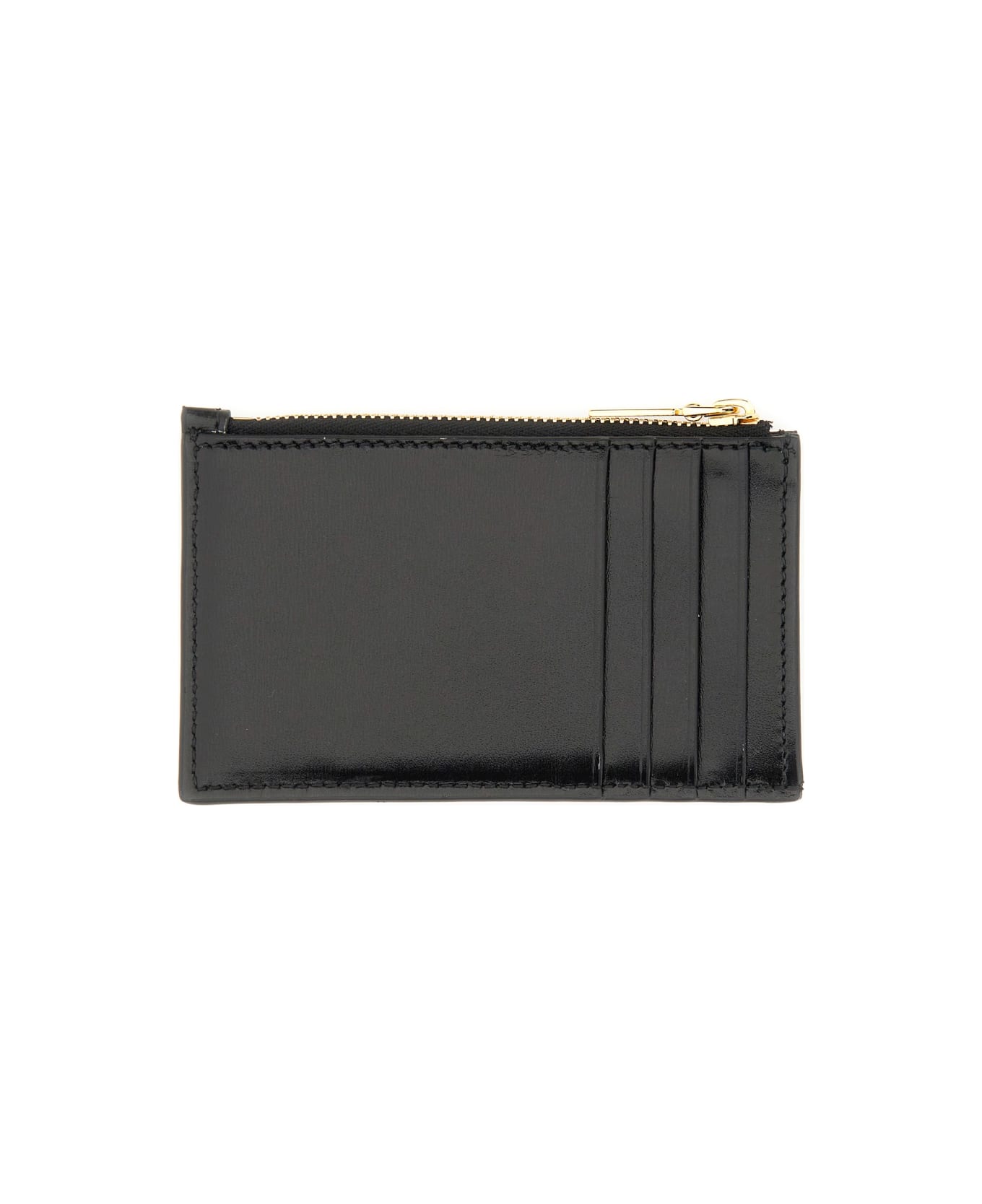 Alexander McQueen Zippered Card Holder - BLACK