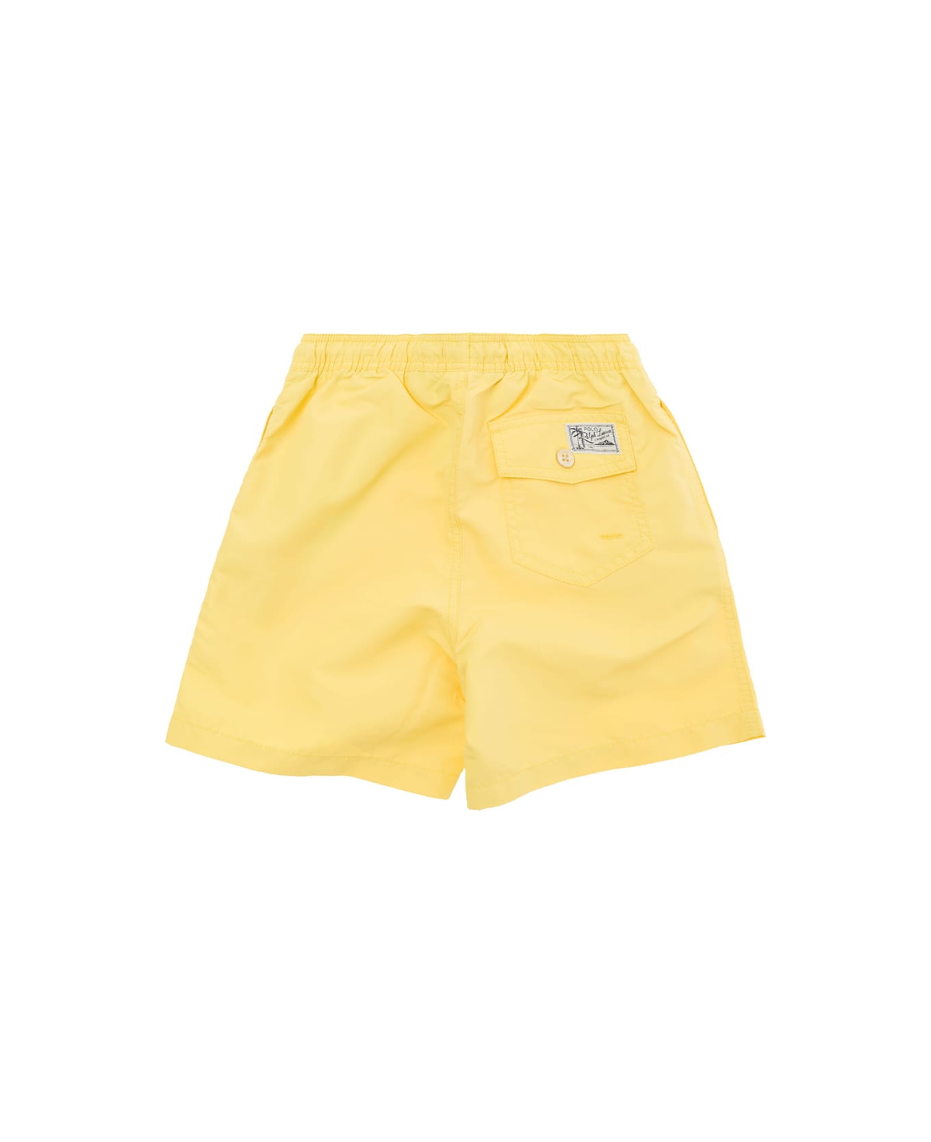 Polo Ralph Lauren Yellow Swimsuit With Drawstring In Techno Fabric Boy - Yellow