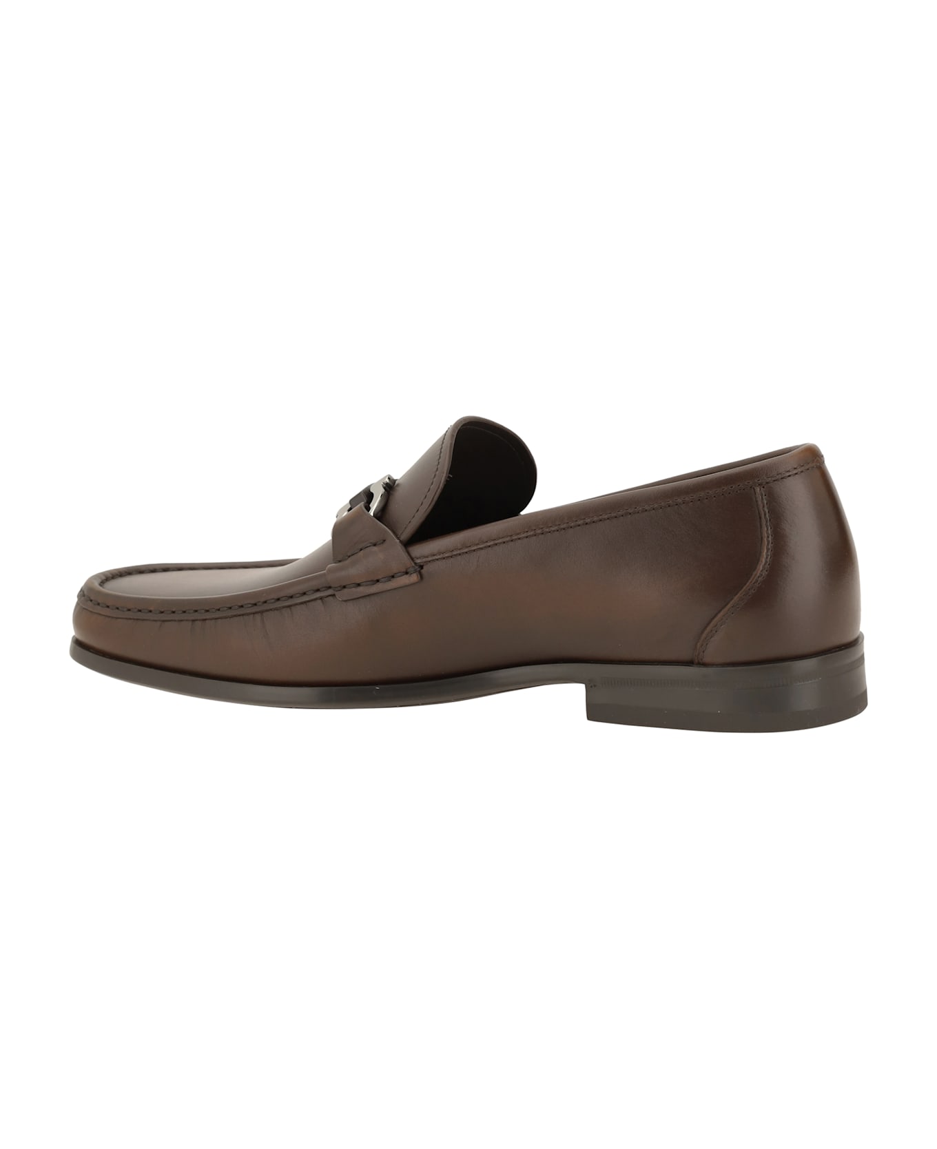 Ferragamo Ornamento Gancini Loafers - MIDBROWN