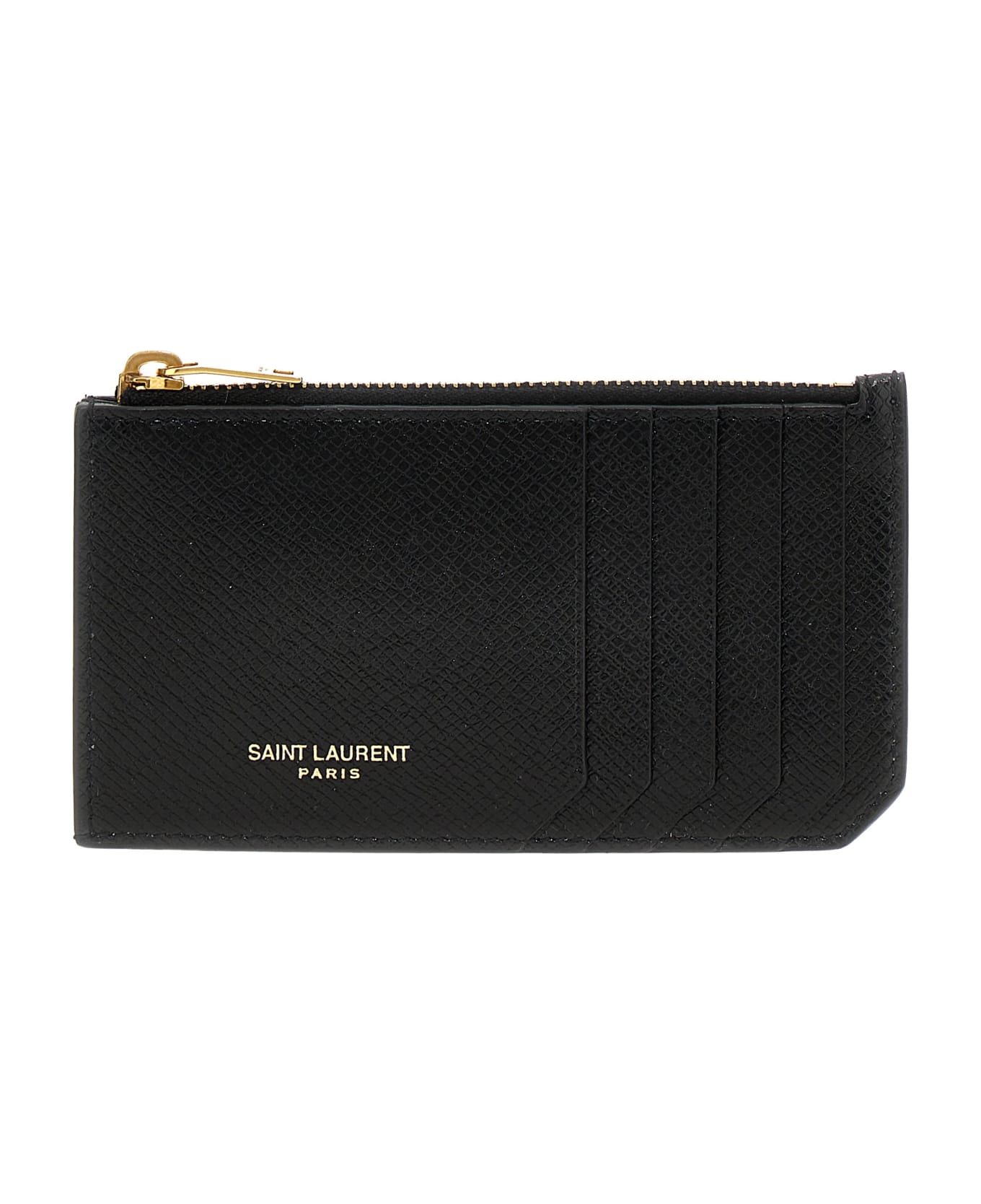 Saint Laurent Ysl Credit Card Holder - Black