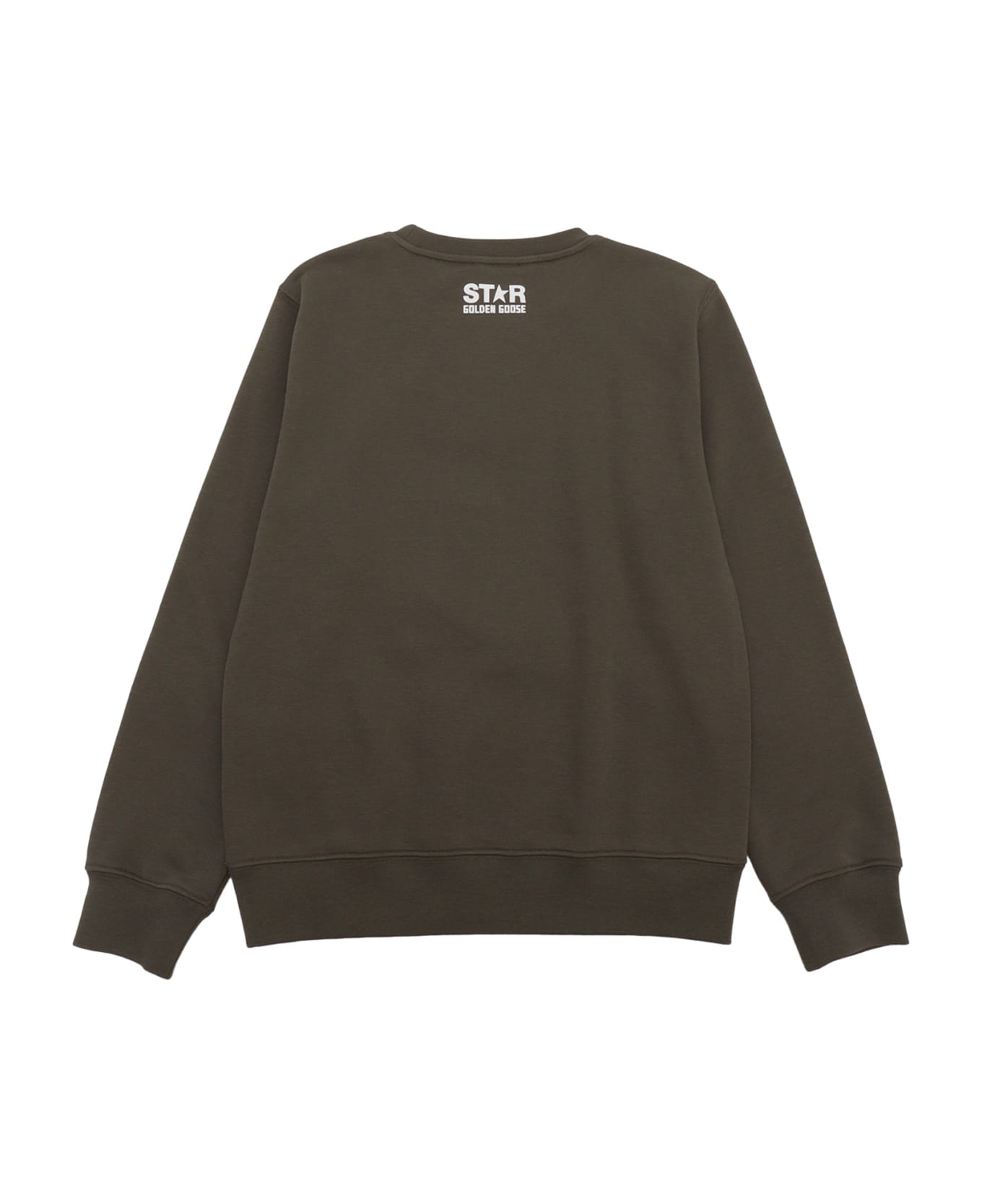 Golden Goose Star/ Boy's Crewneck Sweatshirt/ Big Star Printed - GREEN