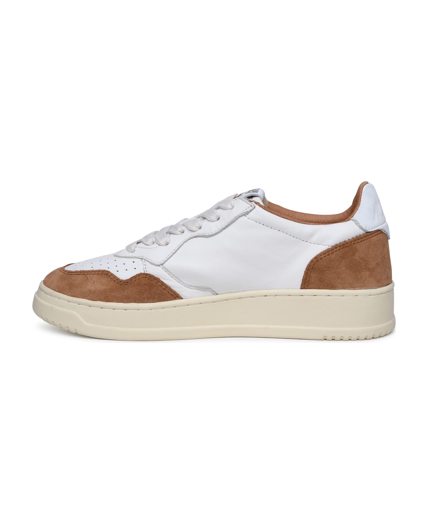 Autry 'medalist' Sneakers In Goat Leather And White Suede