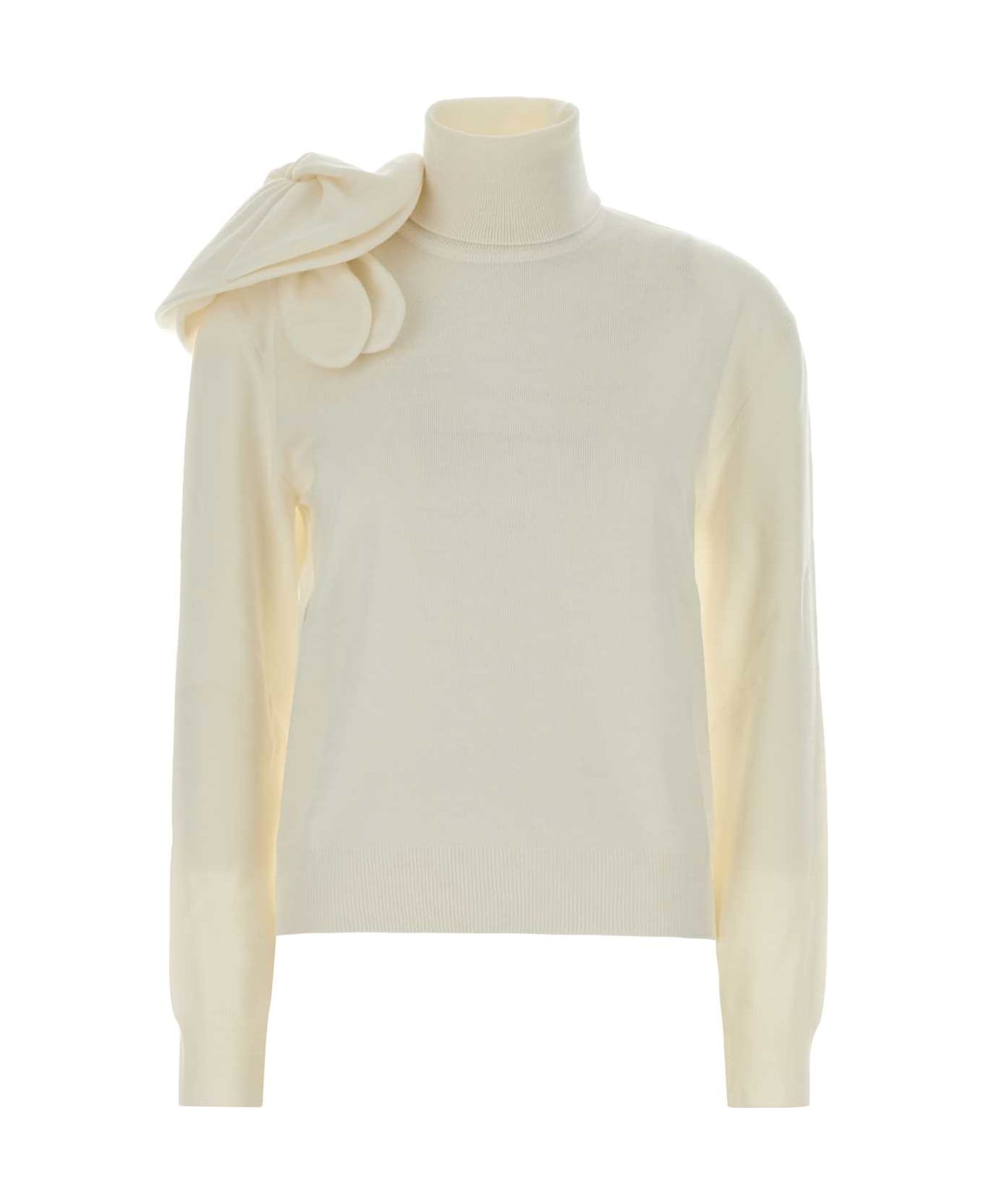 Moschino Ivory Wool Sweater - 0001