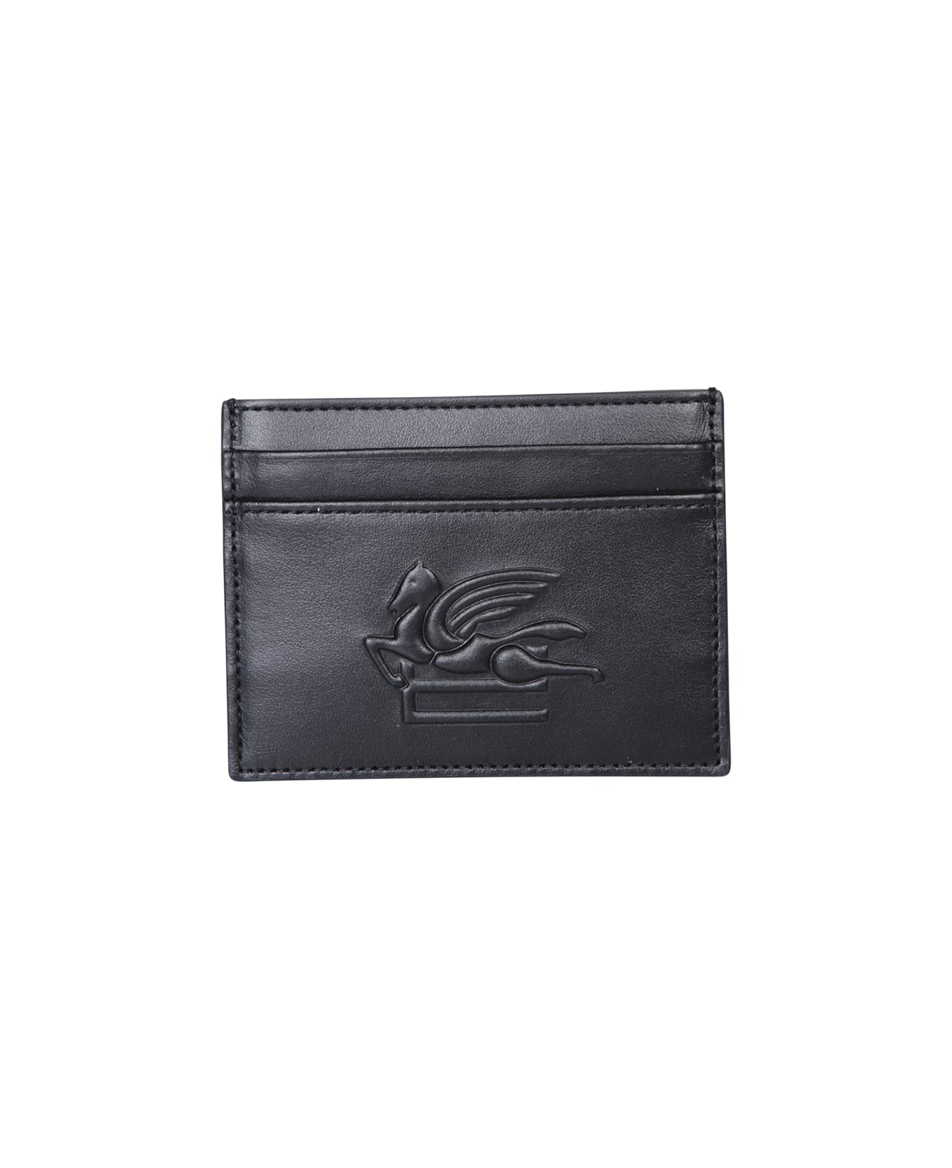 Etro Macro Logo Black Cardholder - Black