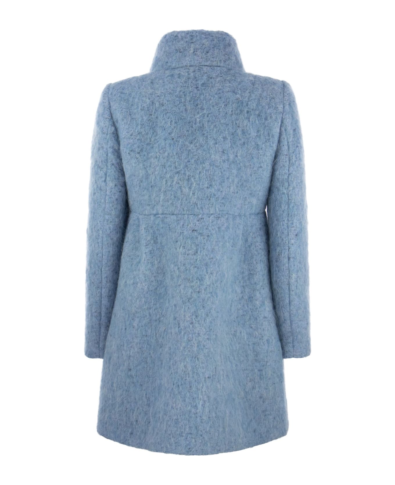 Fay Romantic - Wool, Mohair And Alpaca Blend Coat - Light Blue コート