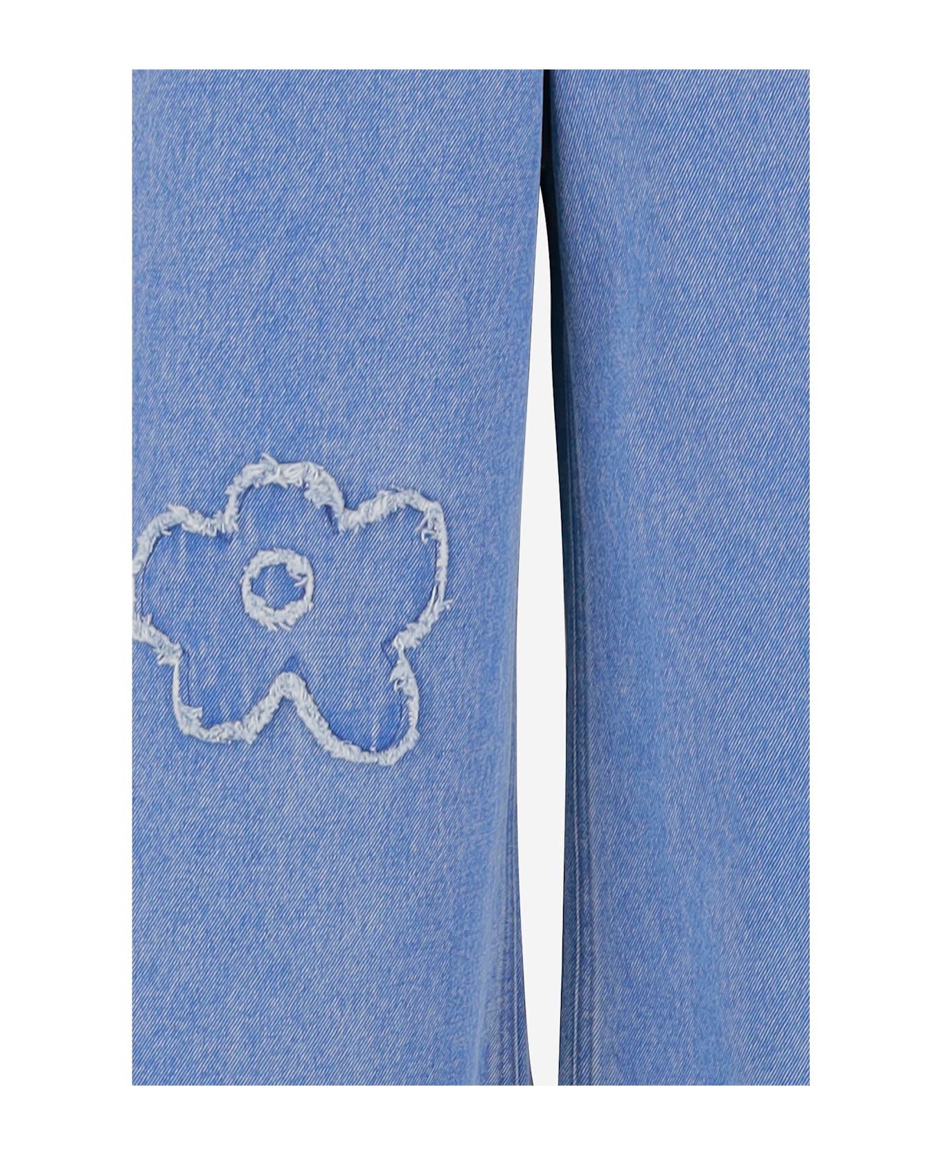 Marni Cotton Denim Jeans With Appliquès - Denim