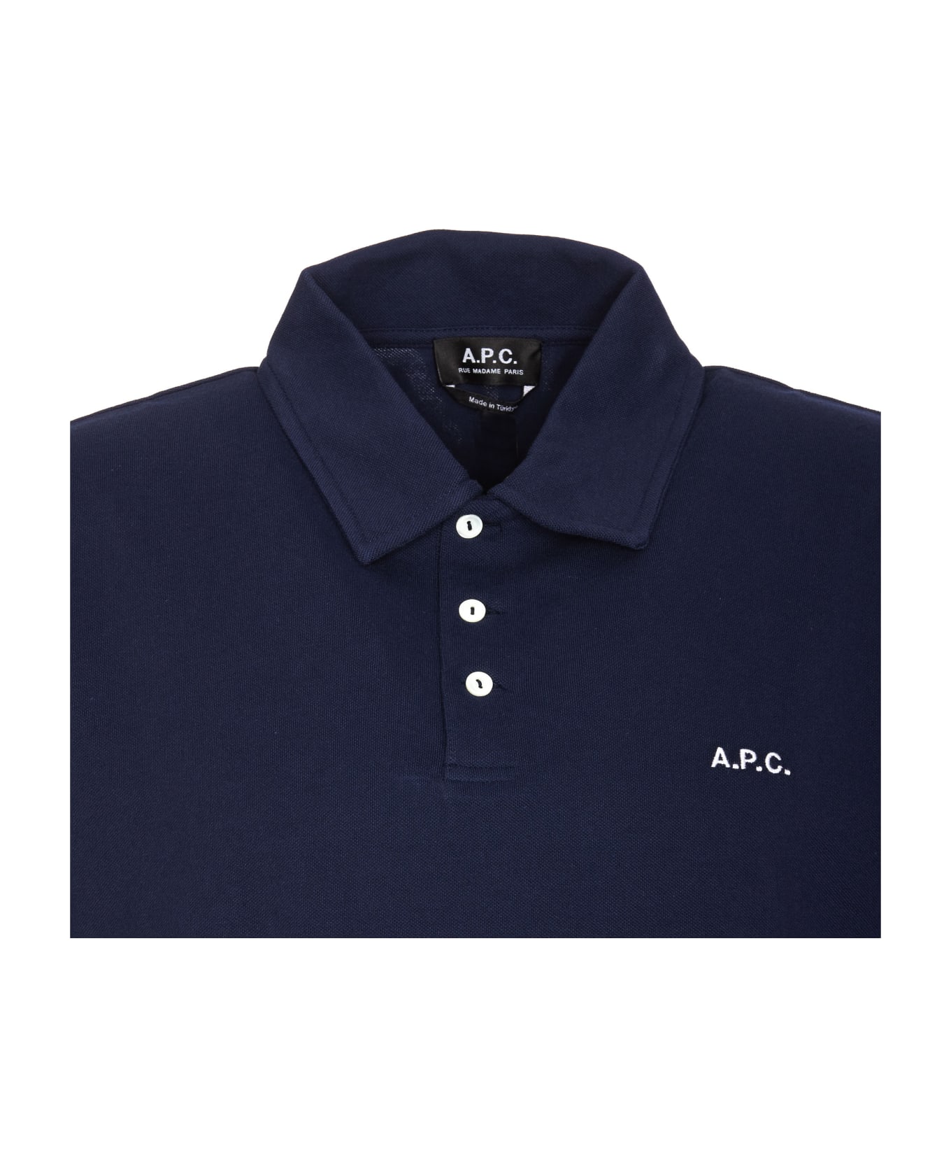 A.P.C. Austin Polo Shirt With Logo Embroidery - Blue ポロシャツ