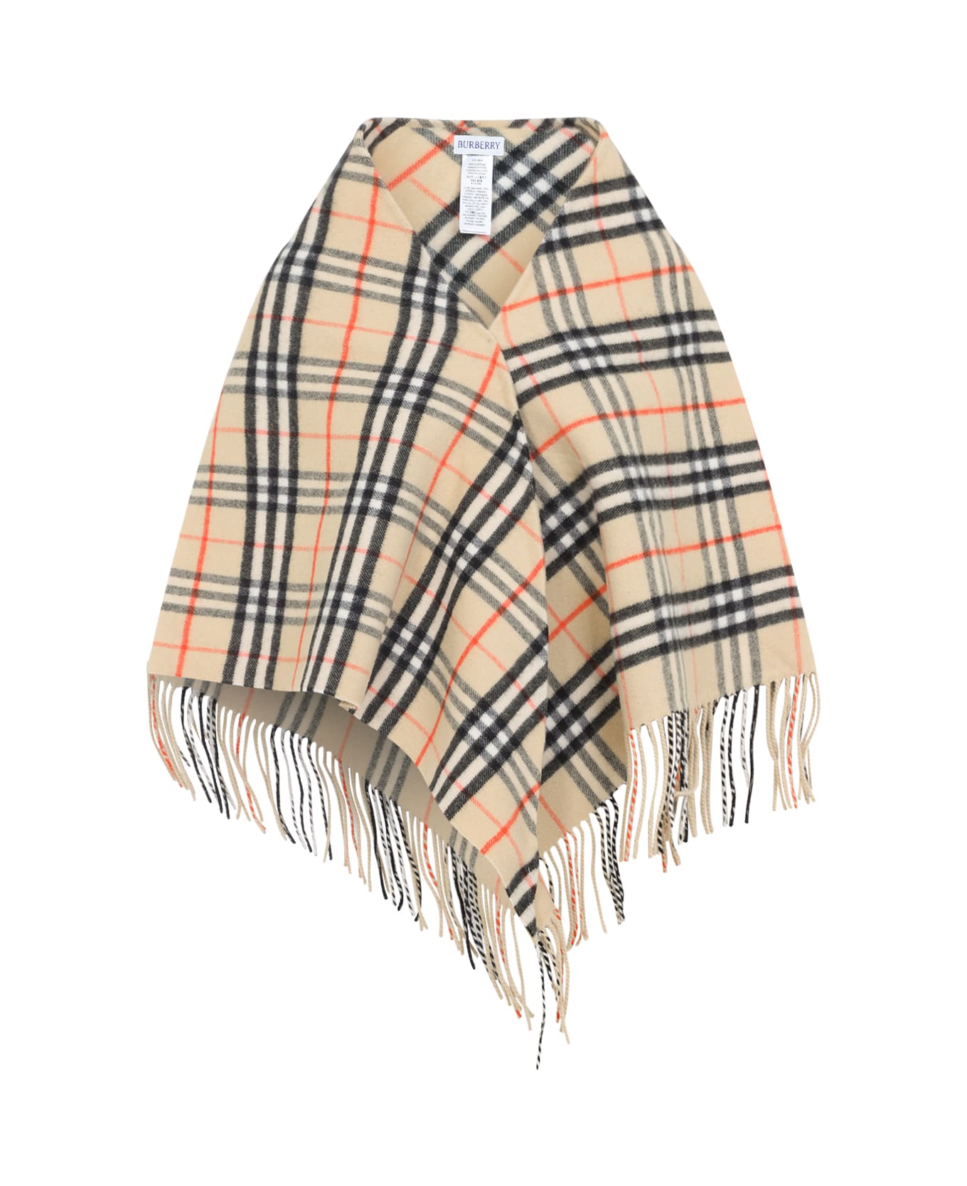 Burberry Check Bandana Scarf - Sand