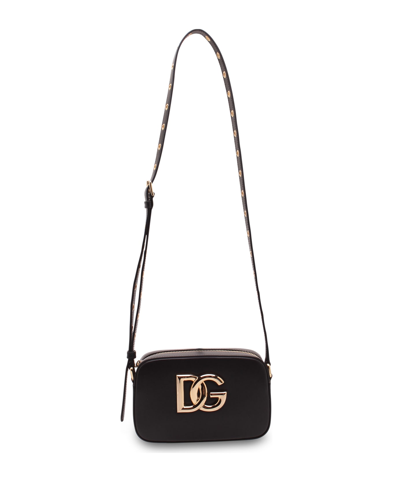 Dolce & Gabbana '3.5' Leather Shoulder Bag - Black