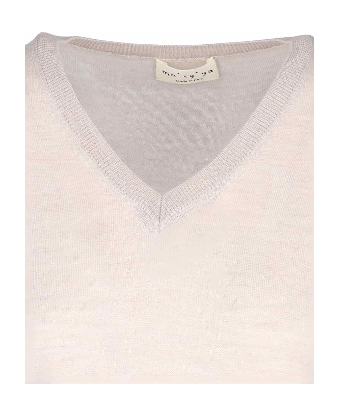 Ma
ry
ya Virgin Wool, Silk And Cashmere Sweater - Beige