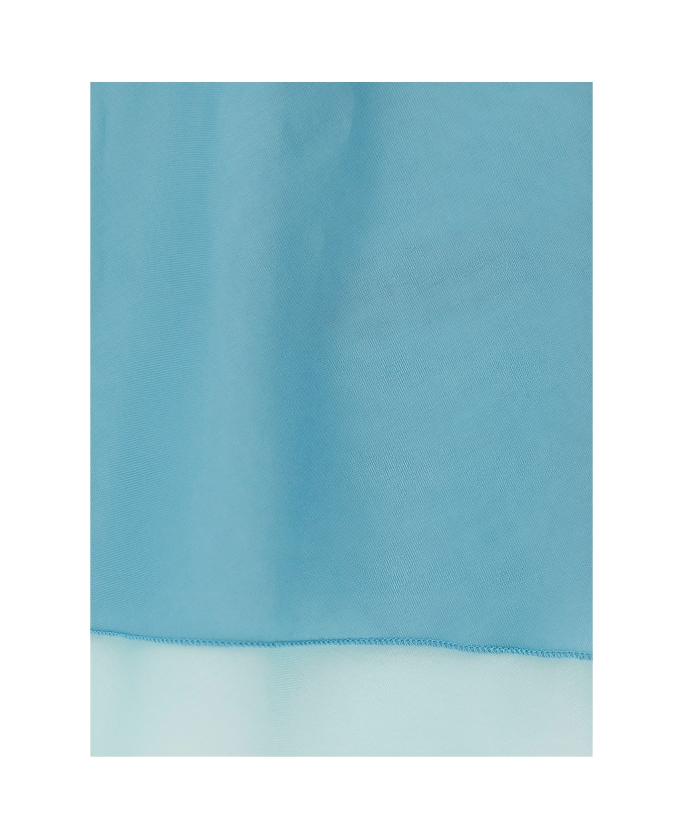 Il Gufo Light Blue Crewneck Sleeveless Dress In Cotton Girl - Light blue