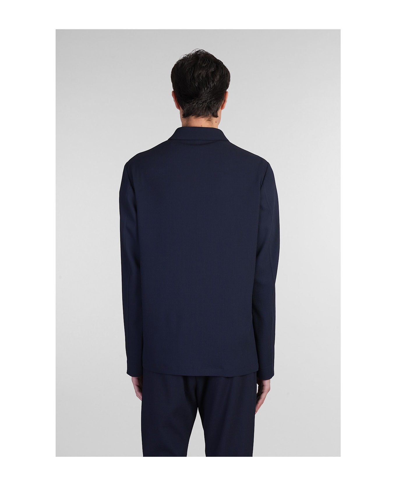 Barena Marafon Casual Jacket In Blue Wool - blue