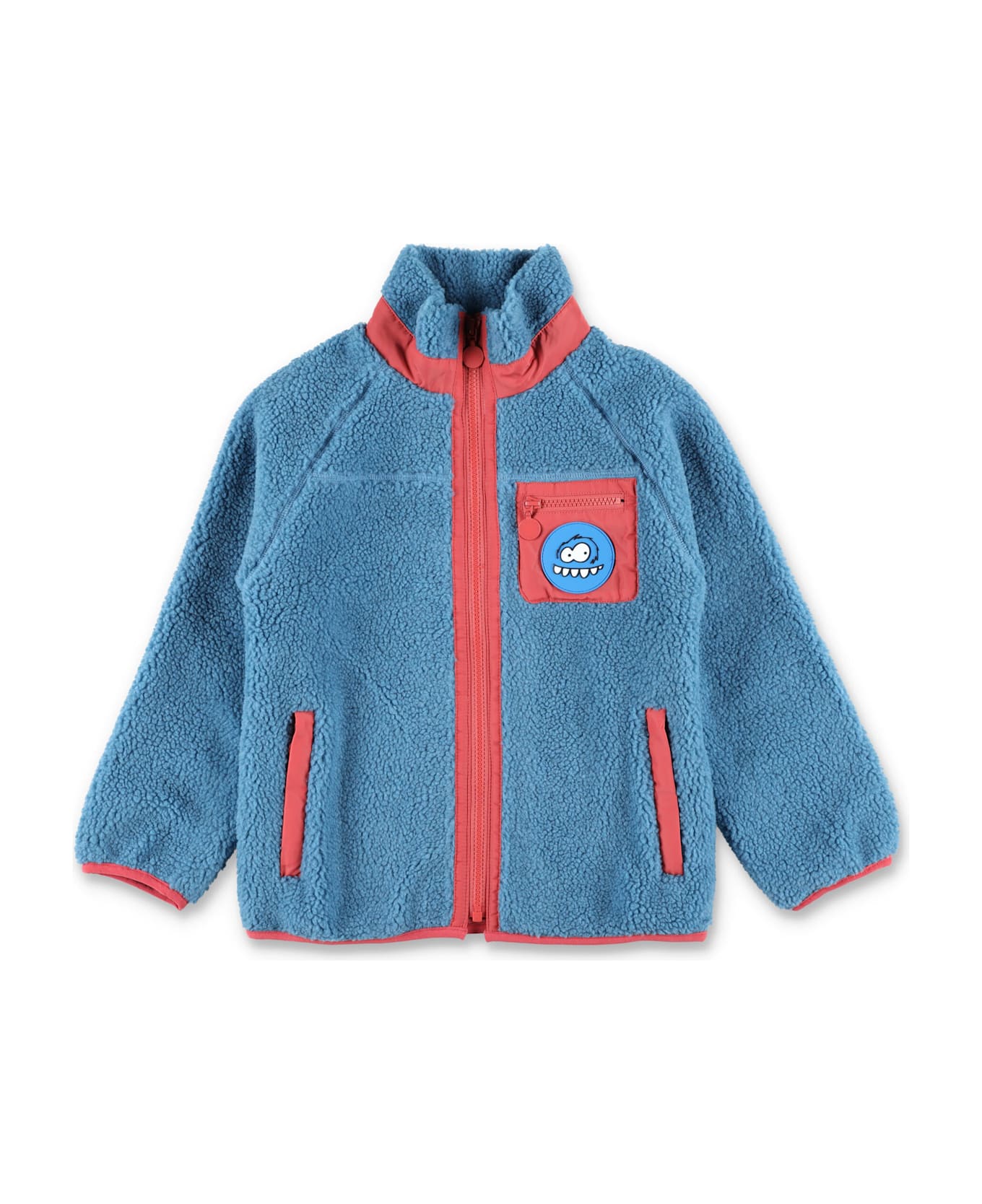 Stella McCartney Kids Monster Patch Fleece Jacket - BLUE