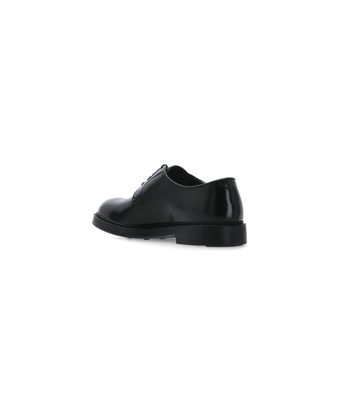 Doucal's Horse Lace Up Shoes - Black