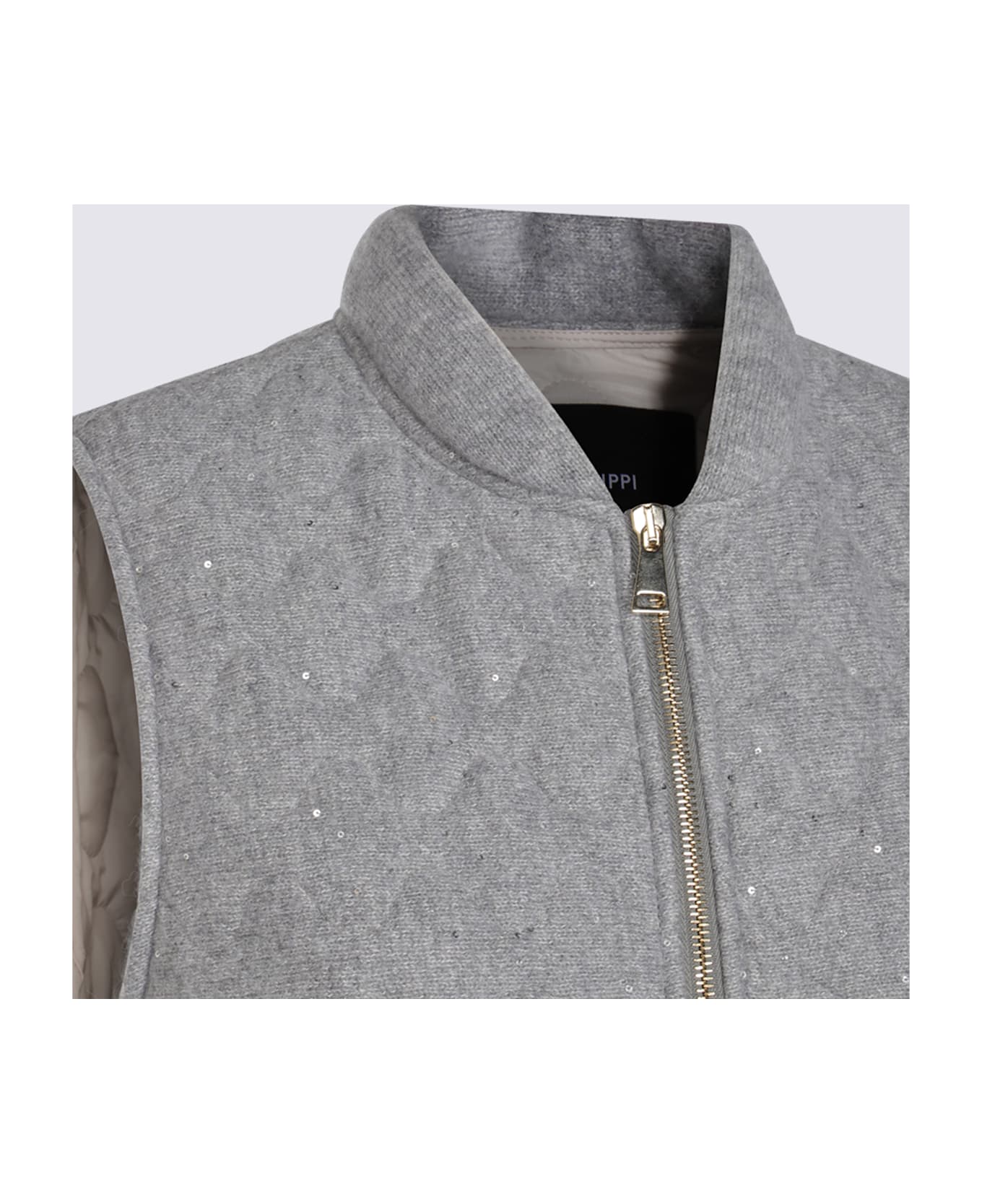 Fabiana Filippi Grey Down Jacket - Roccia