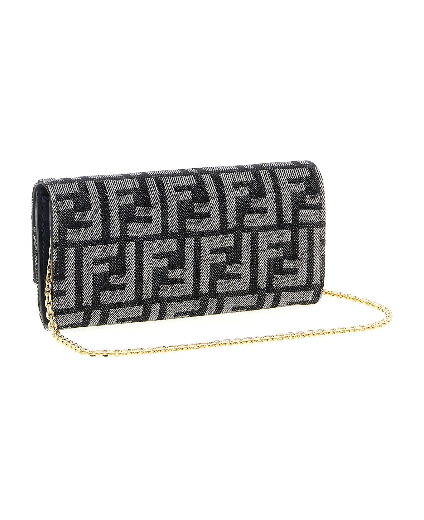 Fendi 
baguette
 Chain Wallet - Black   財布