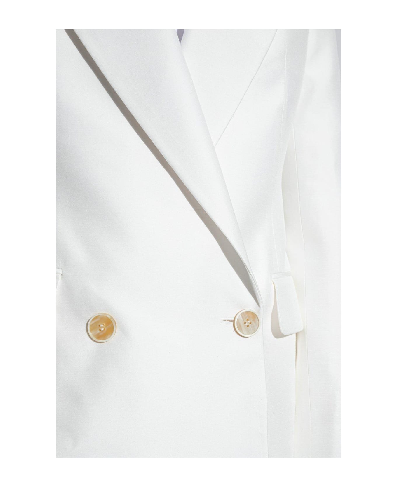 Alexander McQueen Double-breasted Tailored Blazer - OPTICALWHITE