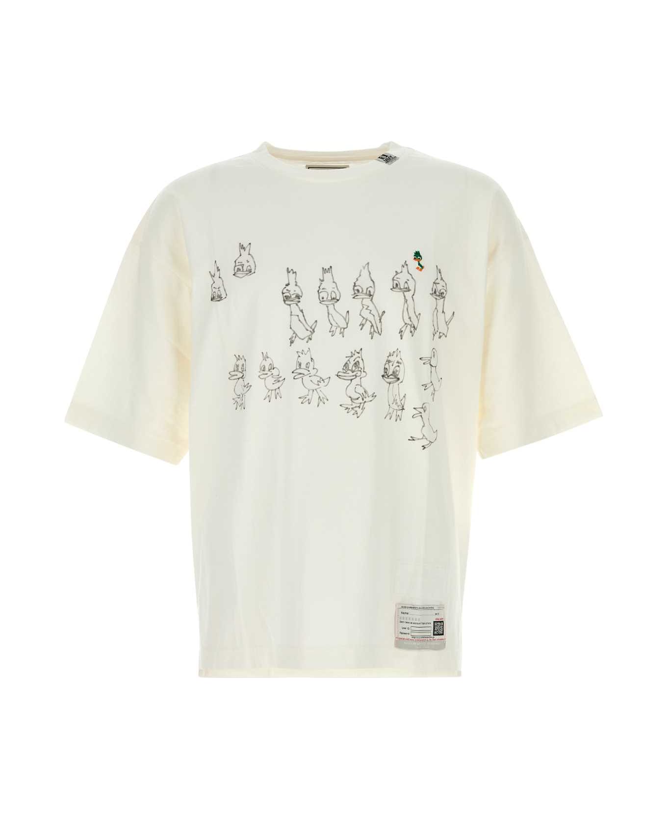 Mihara Yasuhiro White Cotton T-shirt - WHITE