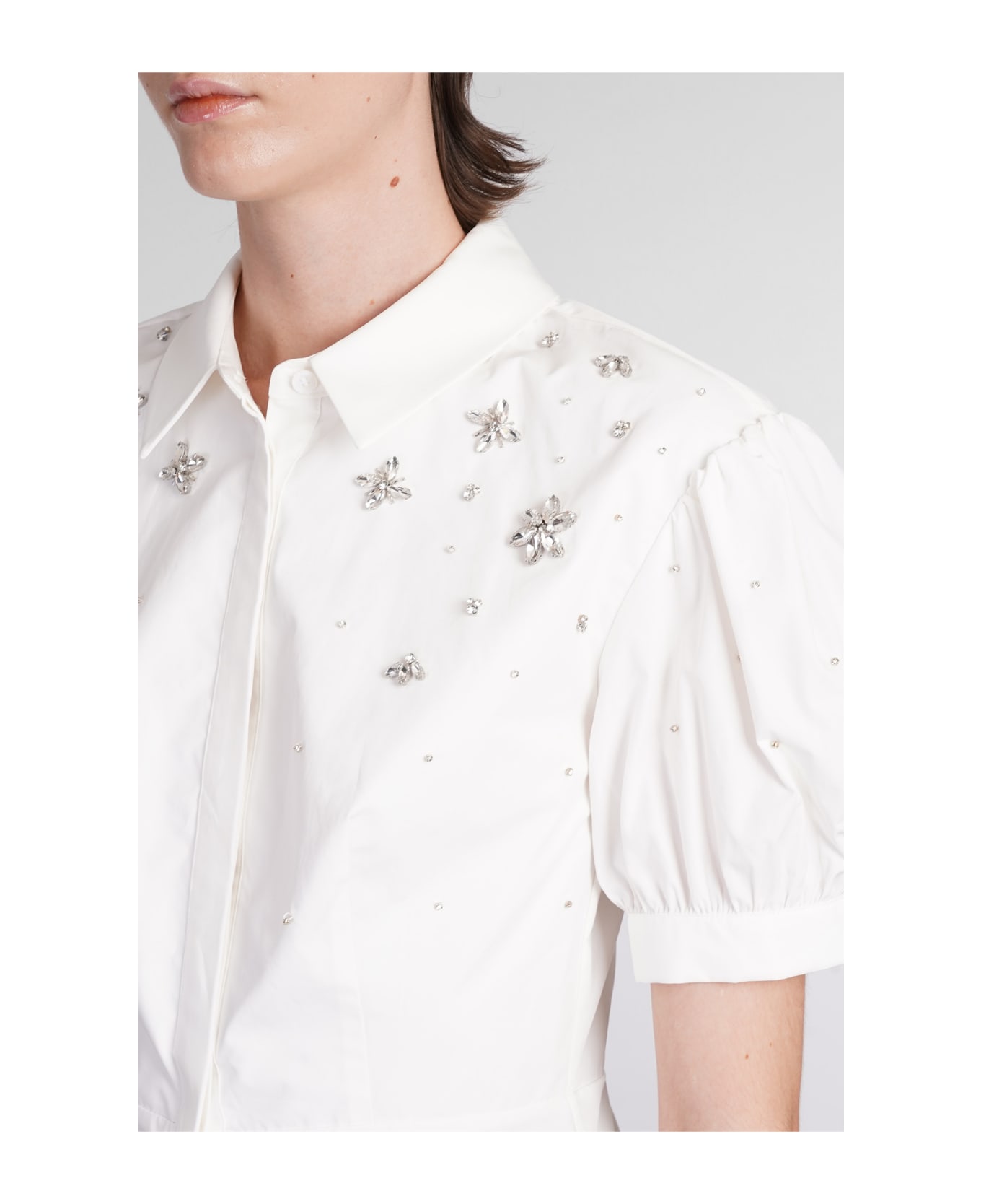 self-portrait Shirt In White Cotton - Non definito