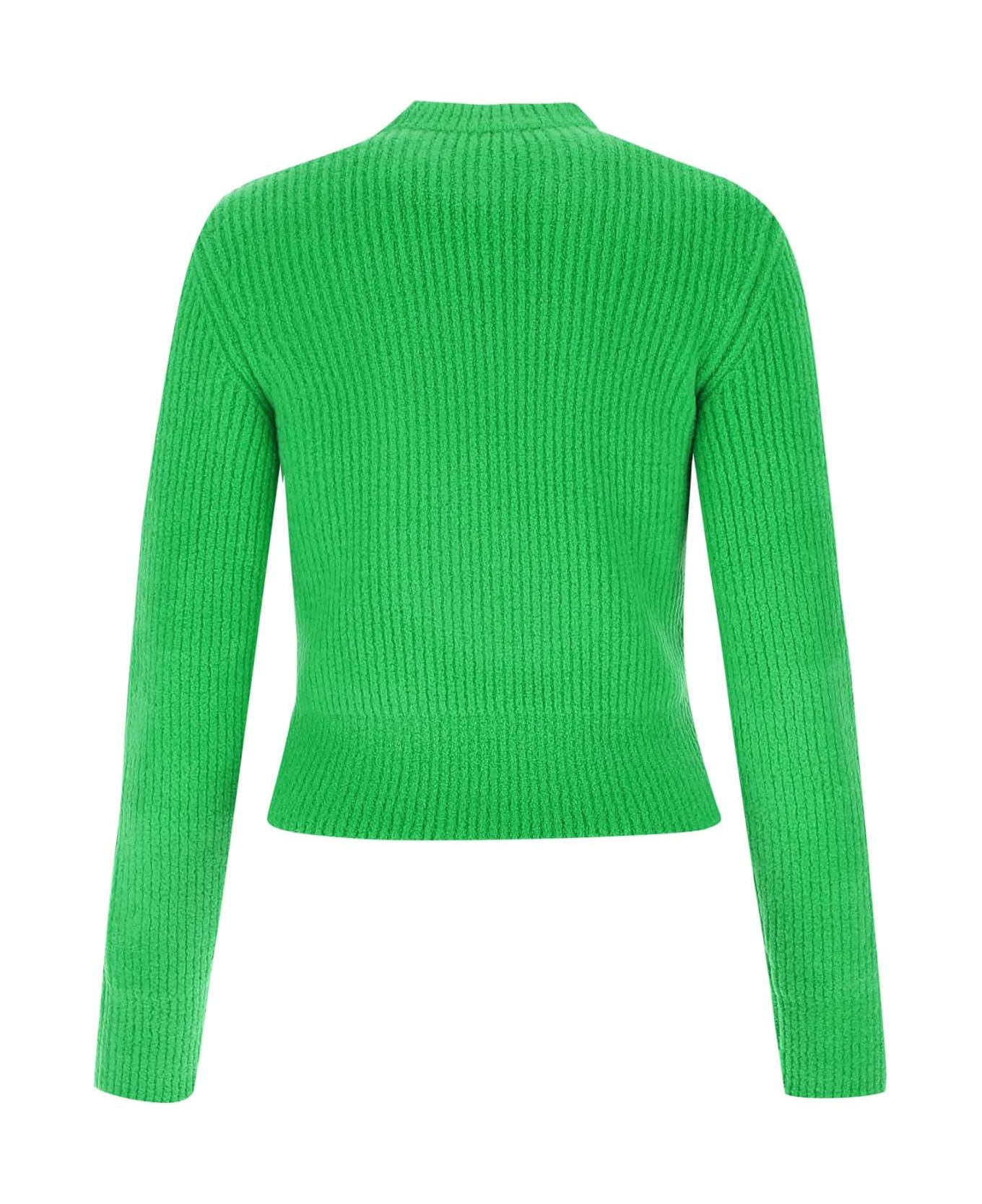 T by Alexander Wang Green Stretch Wool Blend Sweater - 310