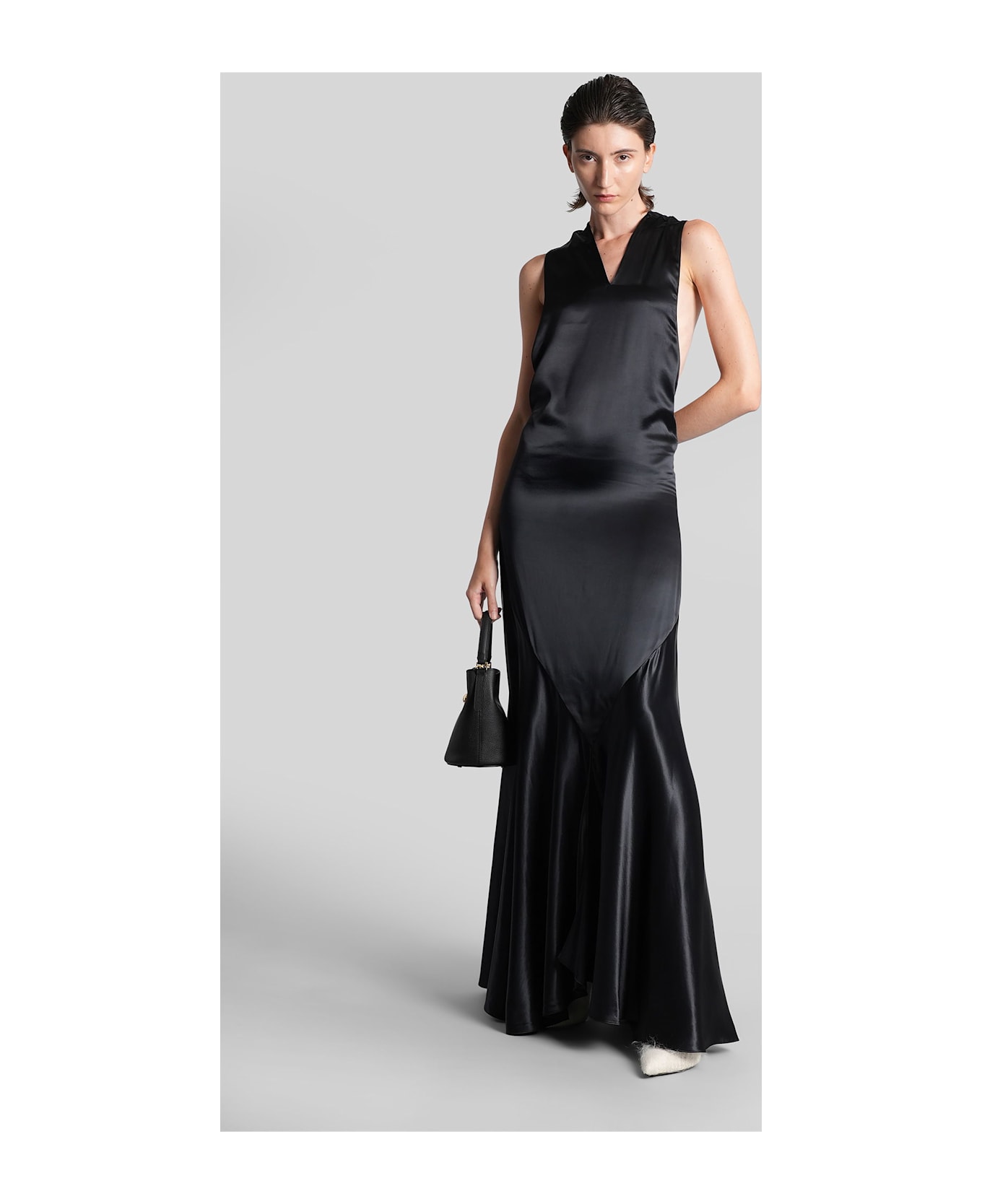 Marni Long Dress In Black Viscose - Black