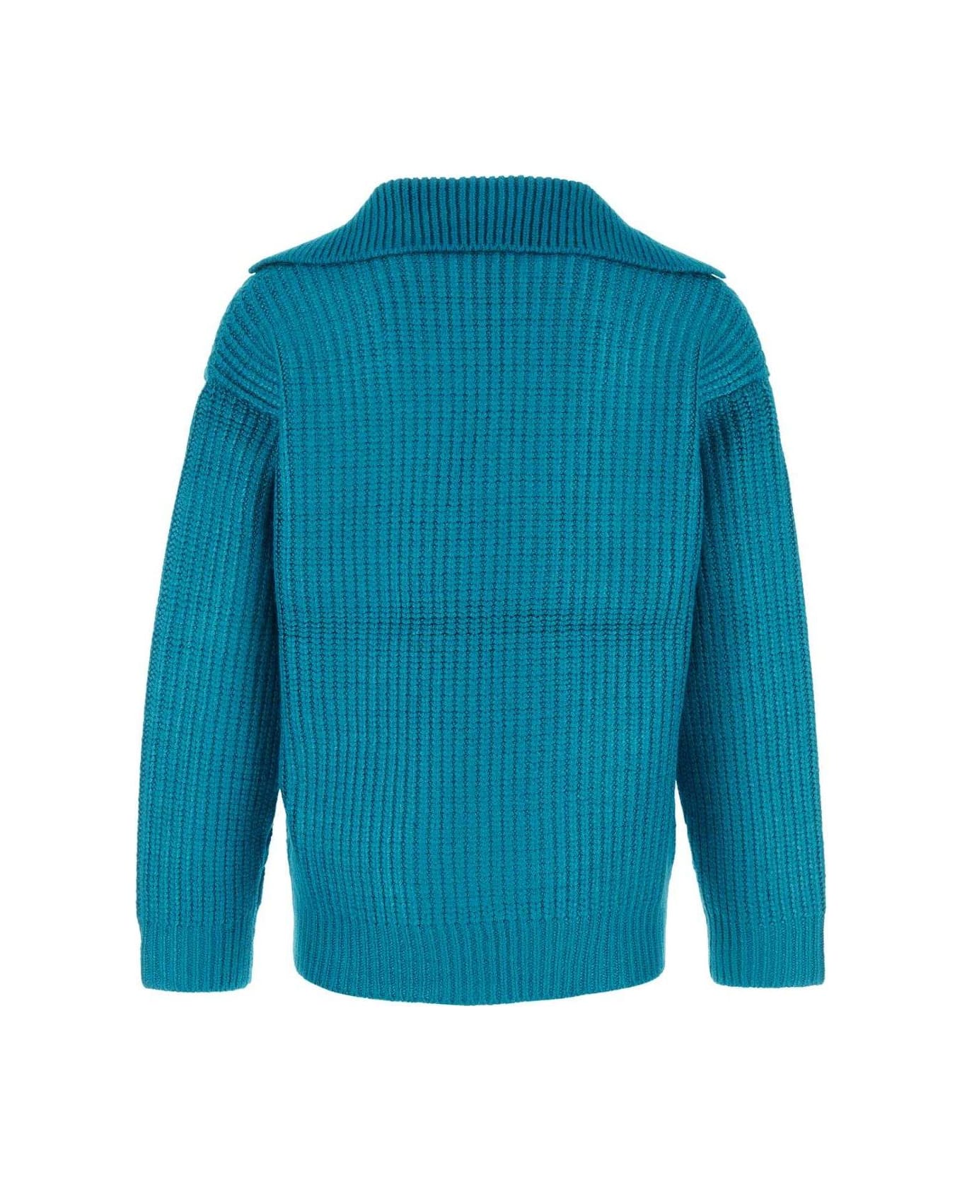 Valentino Garavani V-neck Straight Hem Jumper - Blue