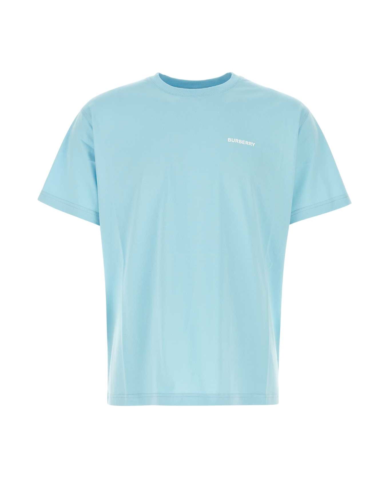 Burberry Light-blue Cotton T-shirt - BRIGHTTOPAZBLUE