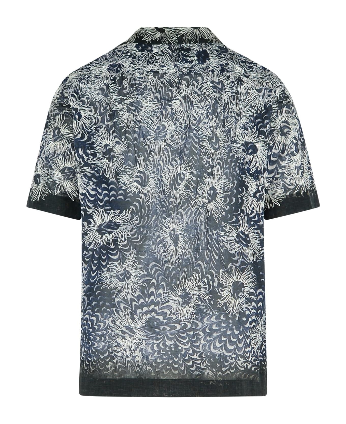 Dries Van Noten 
carltone
 Navy Cotton Shirt - Navy