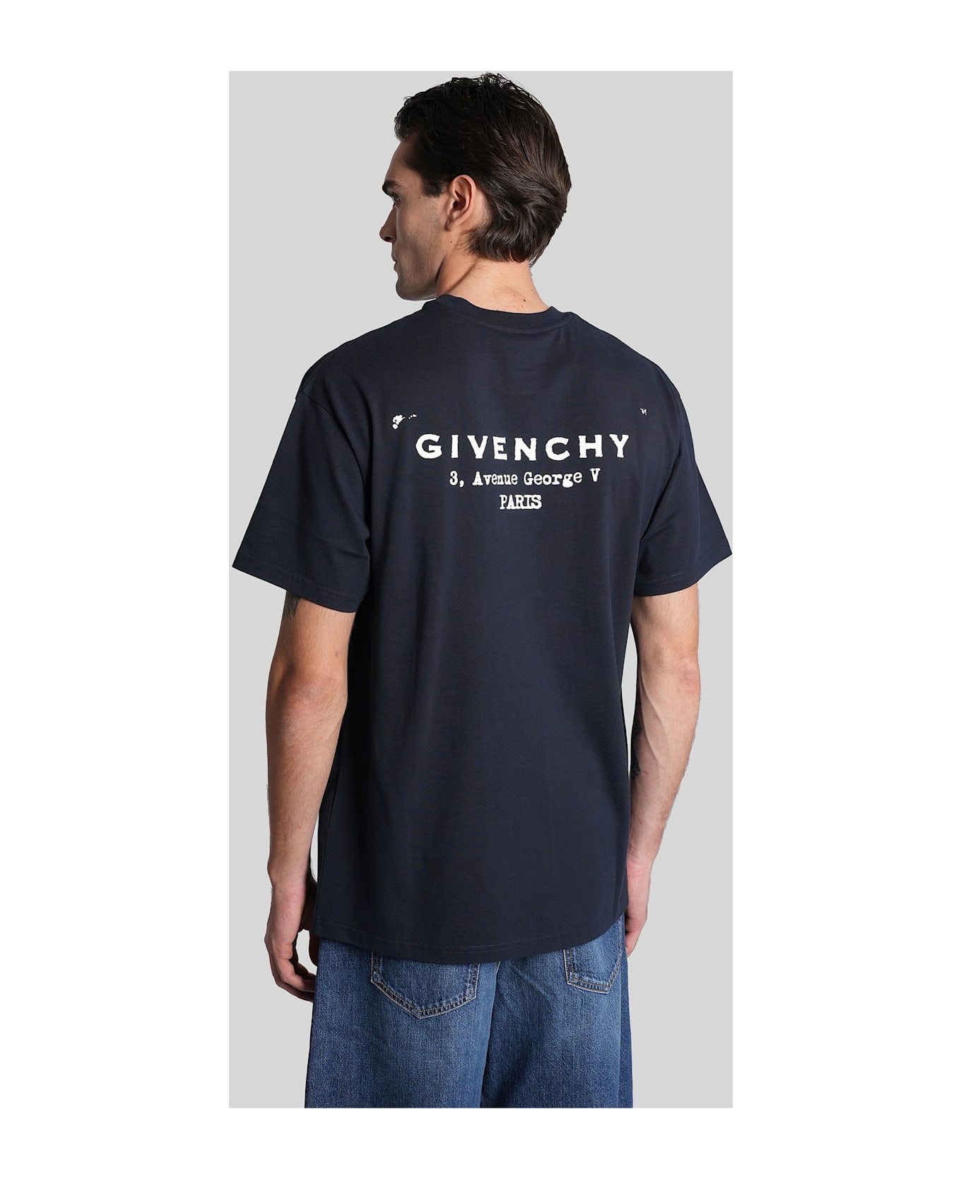 Givenchy T-shirt In Blue Cotton - blue