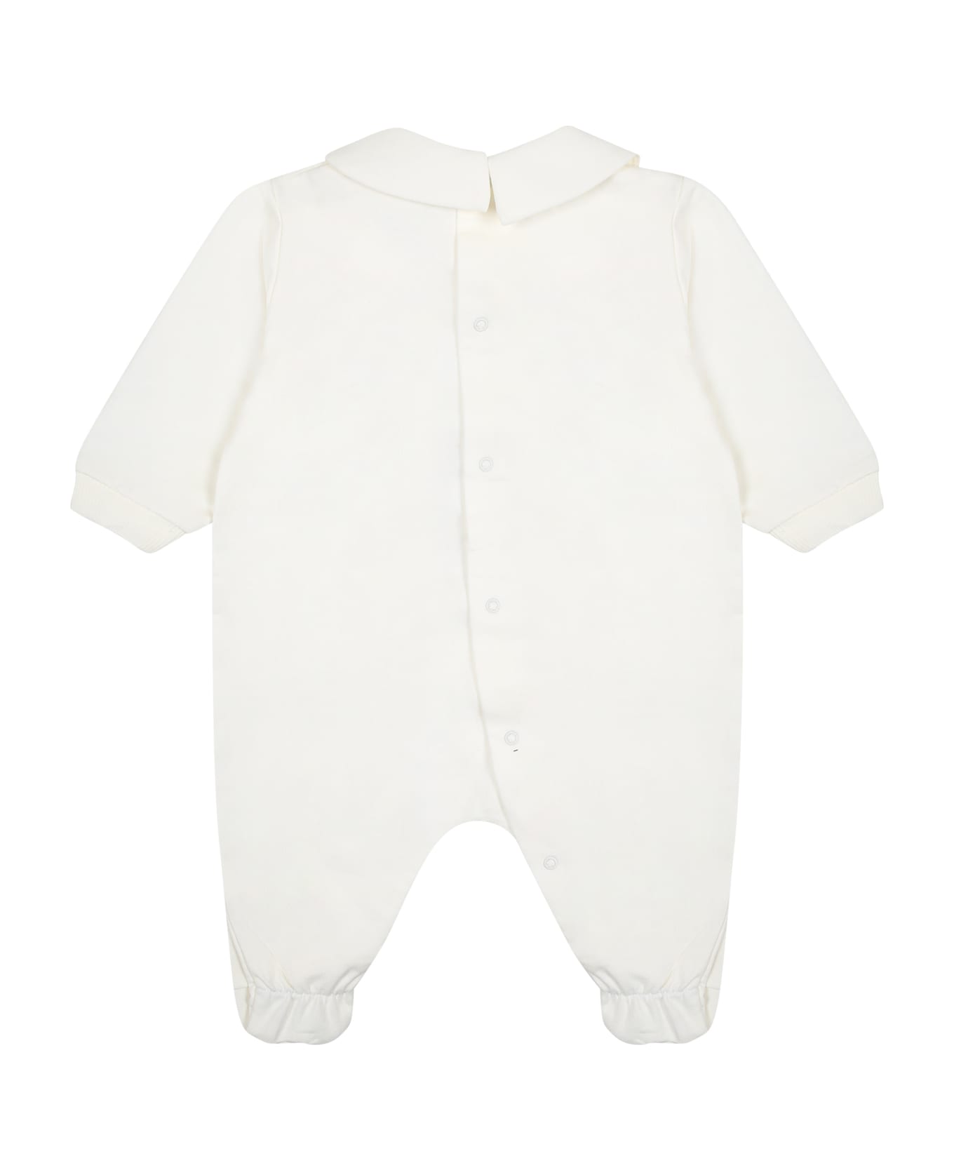 Moschino White Babygrow For Baby Kids With Teddy Bear - White ボディスーツ＆セットアップ