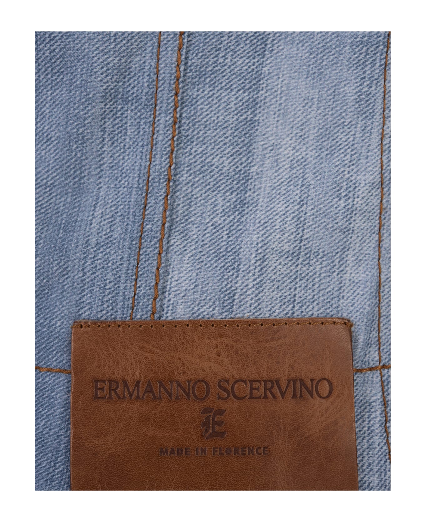 Ermanno Scervino Marocain Jacket With Suede Details - Blue