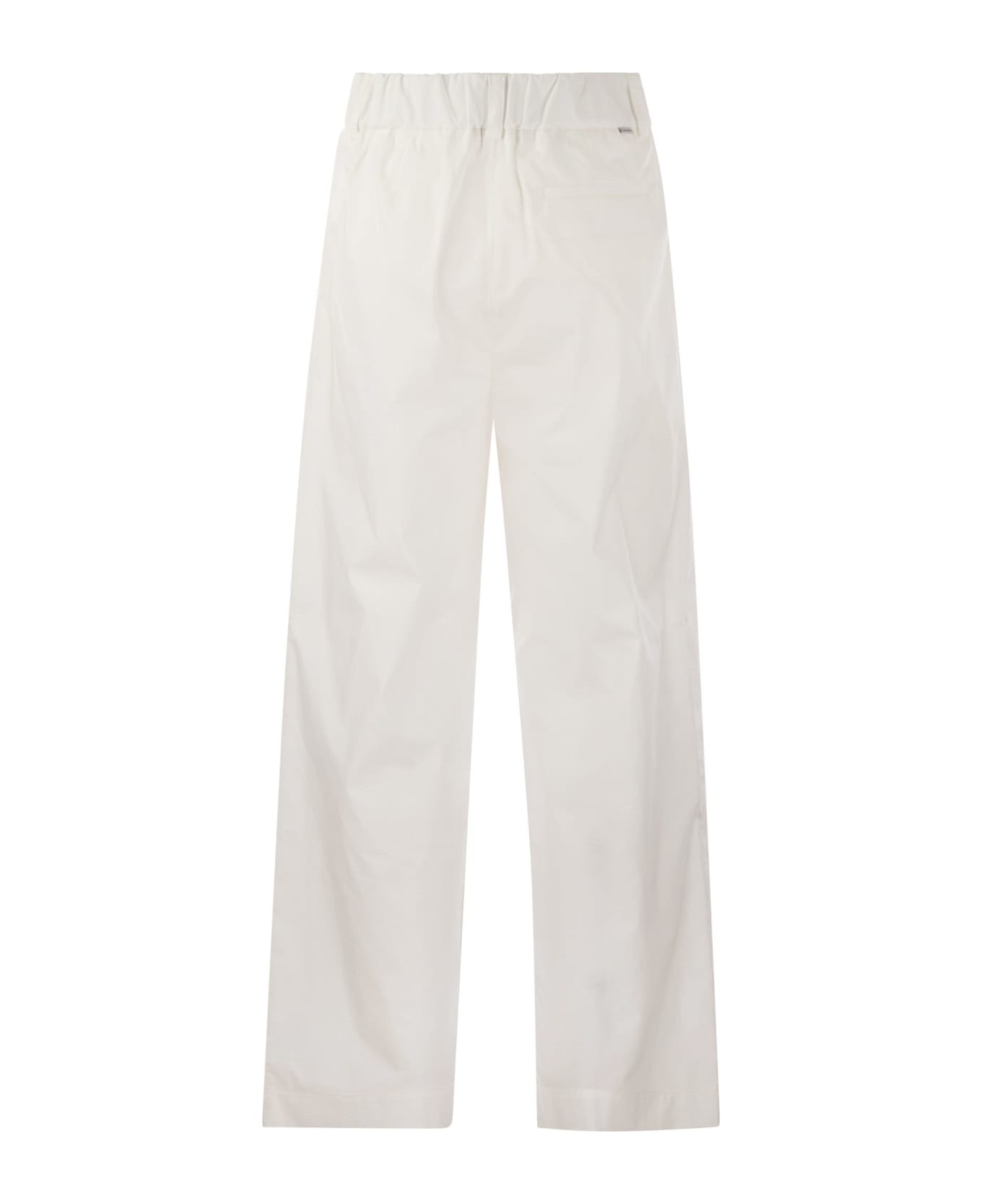 Woolrich Cotton Pleated Trousers - Bianco ボトムス