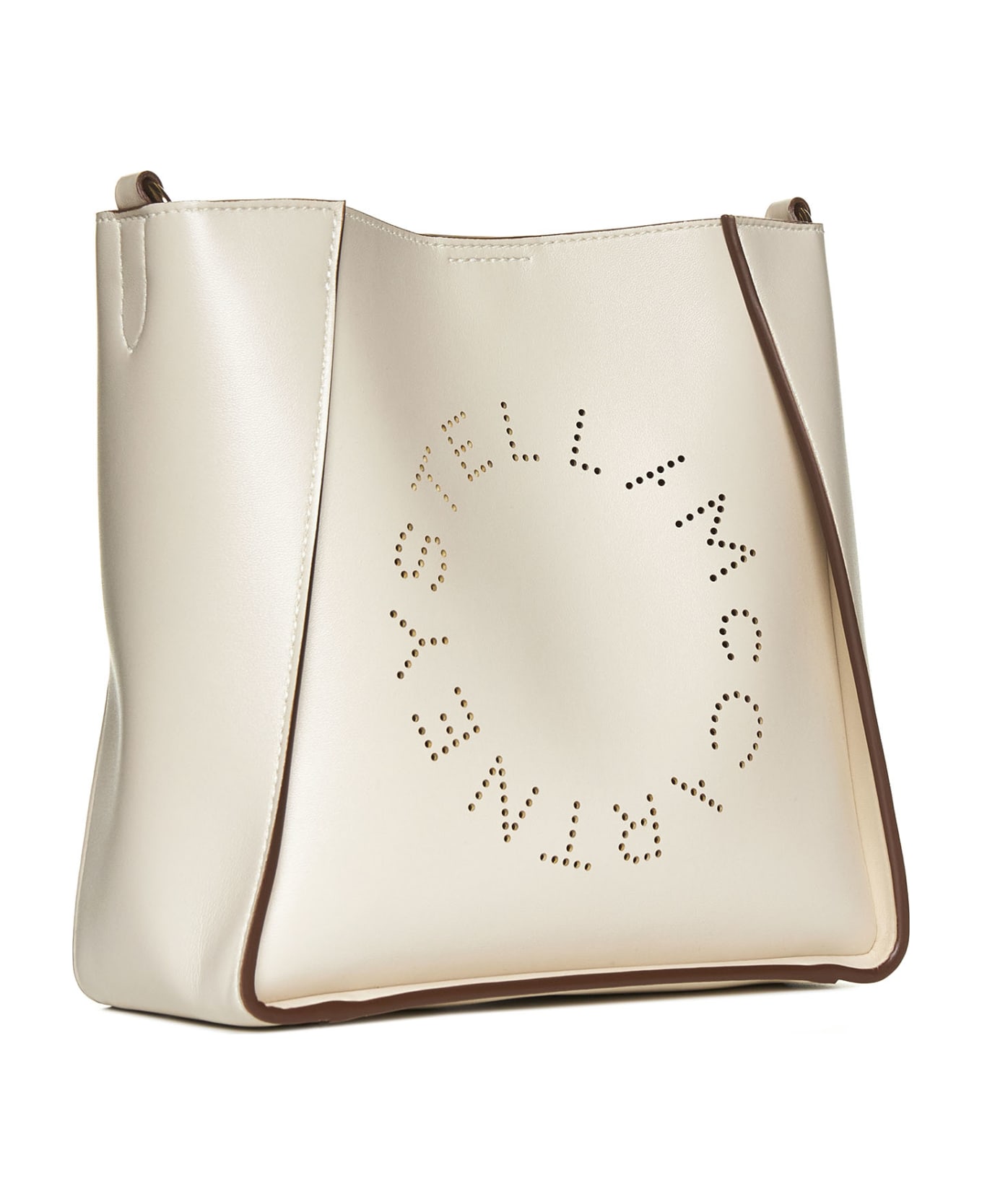 Stella McCartney Stella Perforated Logo Shoulder Bag - Pure white トートバッグ
