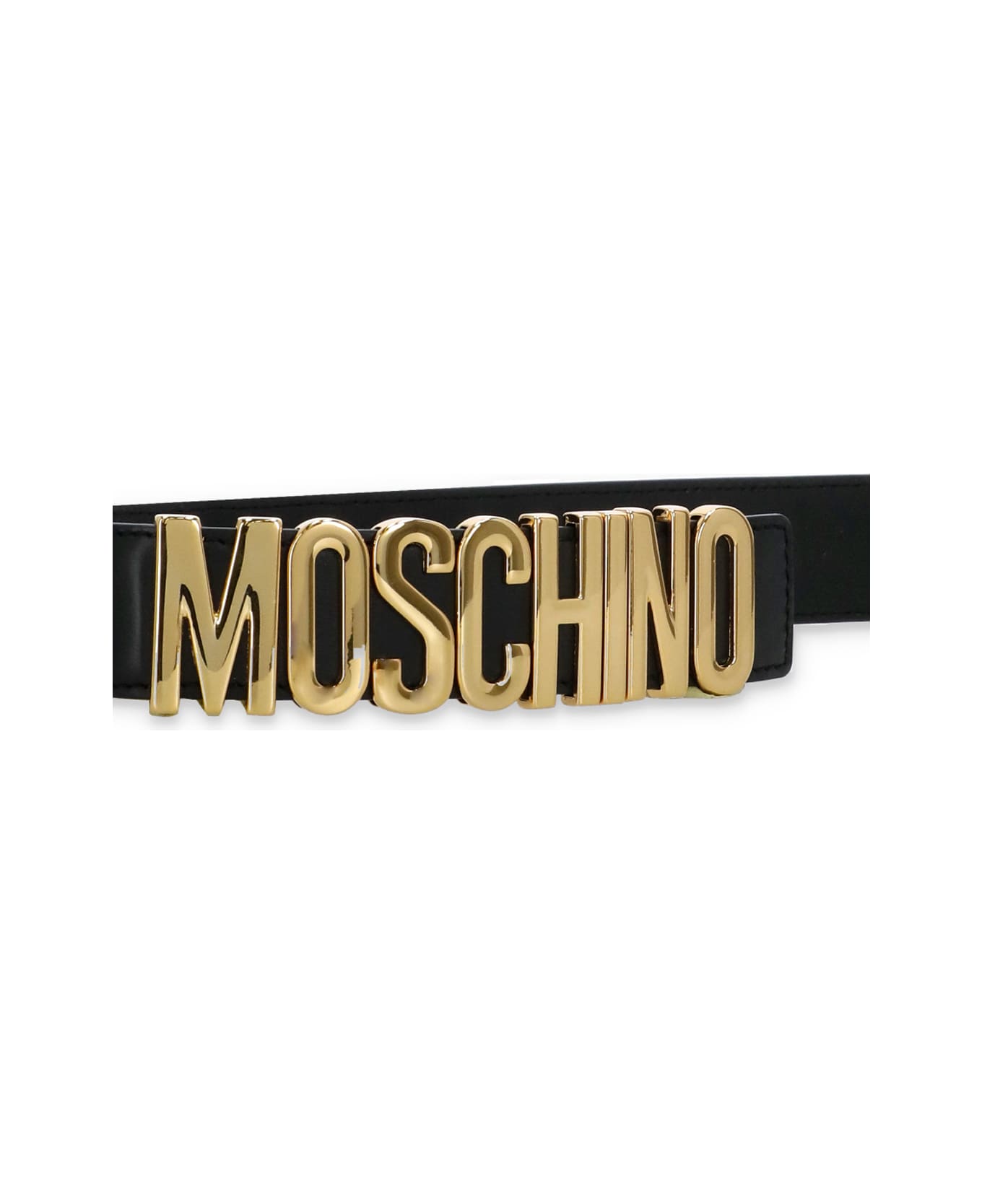 Moschino Belt With Lettering Logo - Black