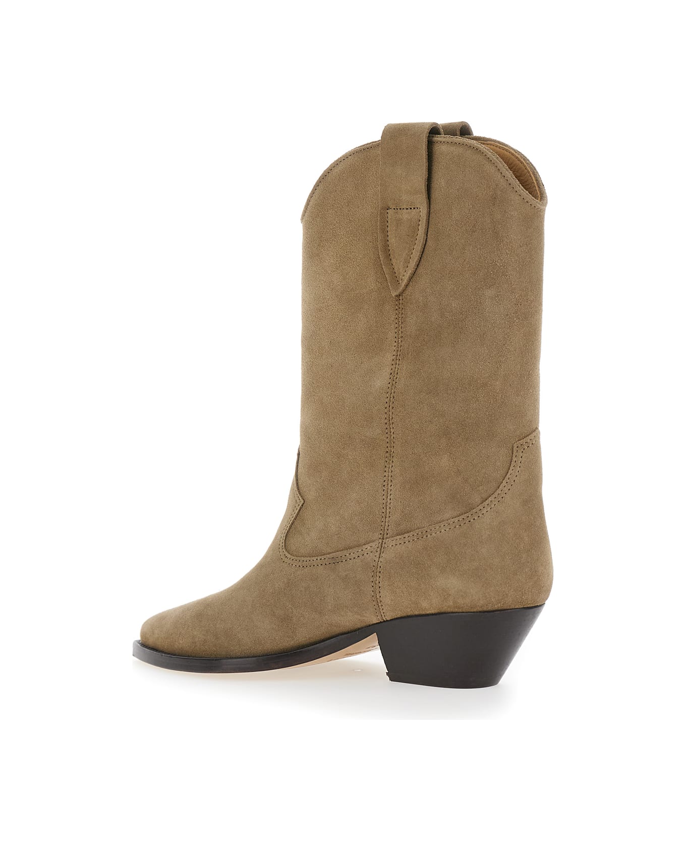 Isabel Marant 'duerto' Beige Western Style Boots In Suede Woman Isabel Marant - Beige