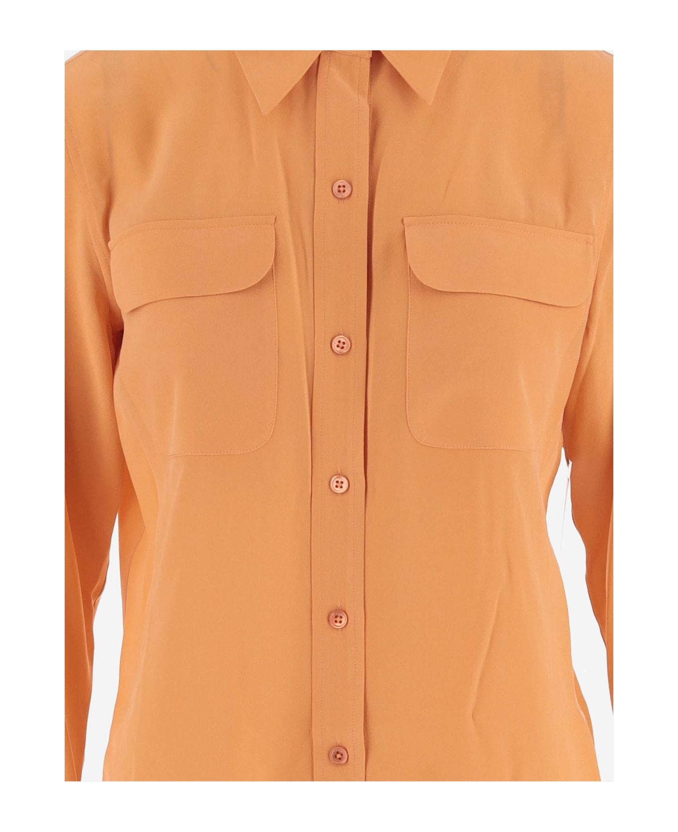 Equipment Silk Shirt - Orange シャツ