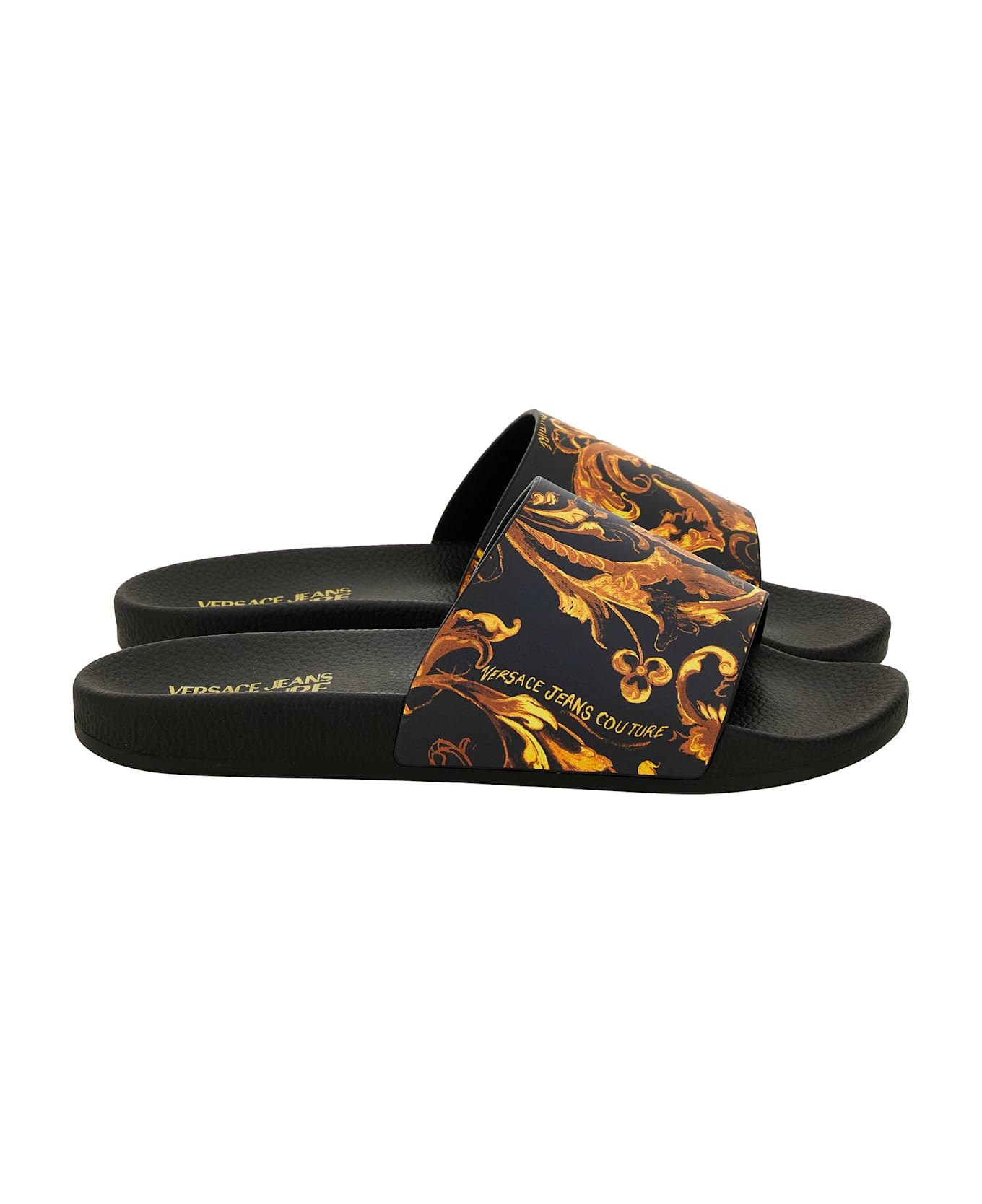 Versace Jeans Couture Pool Slides - Black