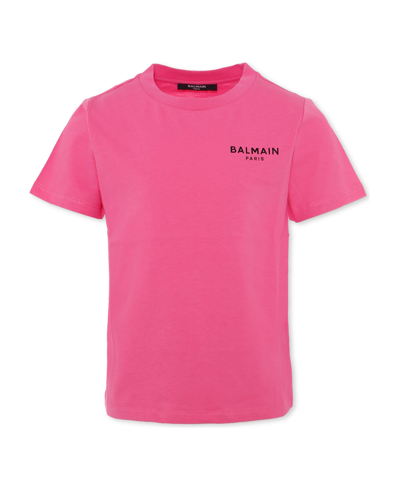 Balmain Pink T-shirt For Girl With Logo - Pink