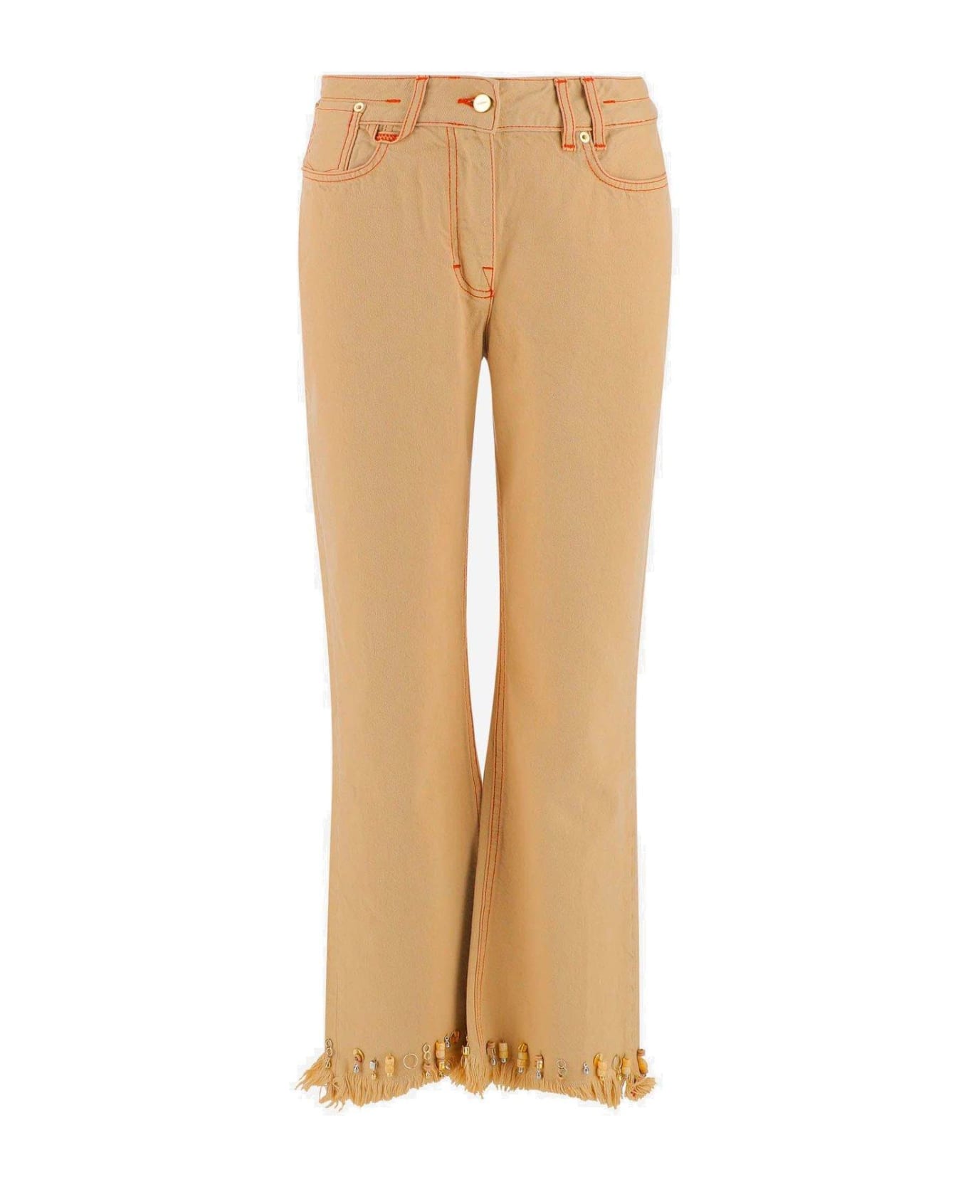 Jacquemus Distressed-effect Flared Jeans - Beige
