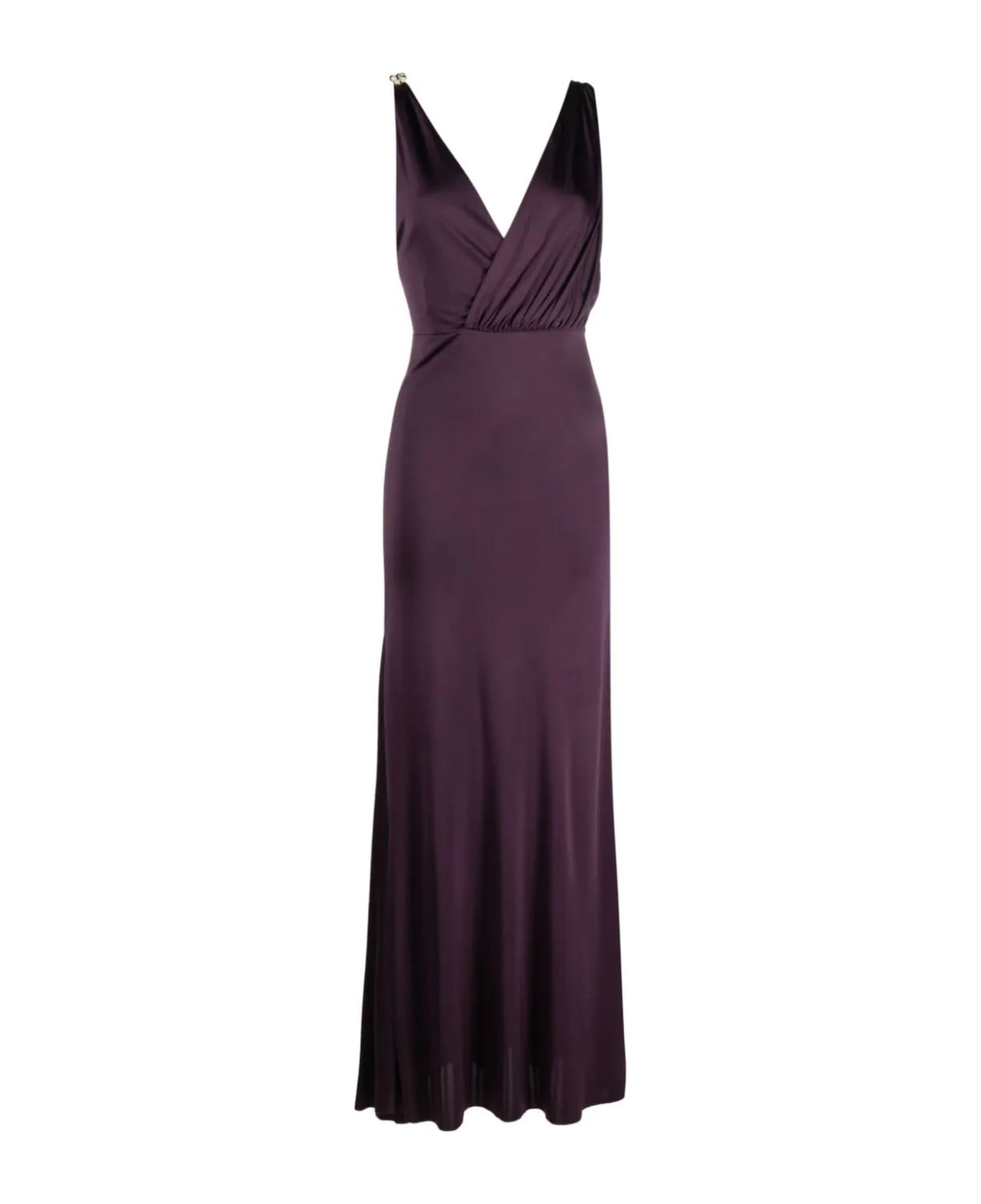 Lanvin Grape Viscose Long Dress - CASSIS