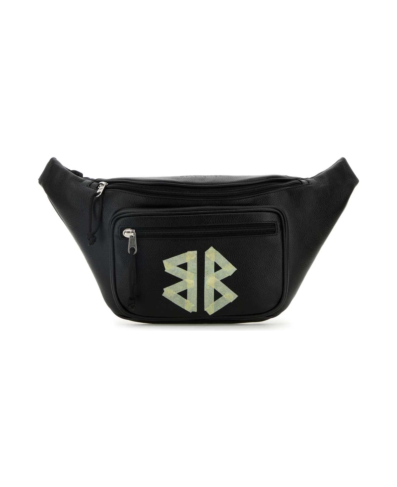 Balenciaga Black Leather Explorer Belt Bag - Black