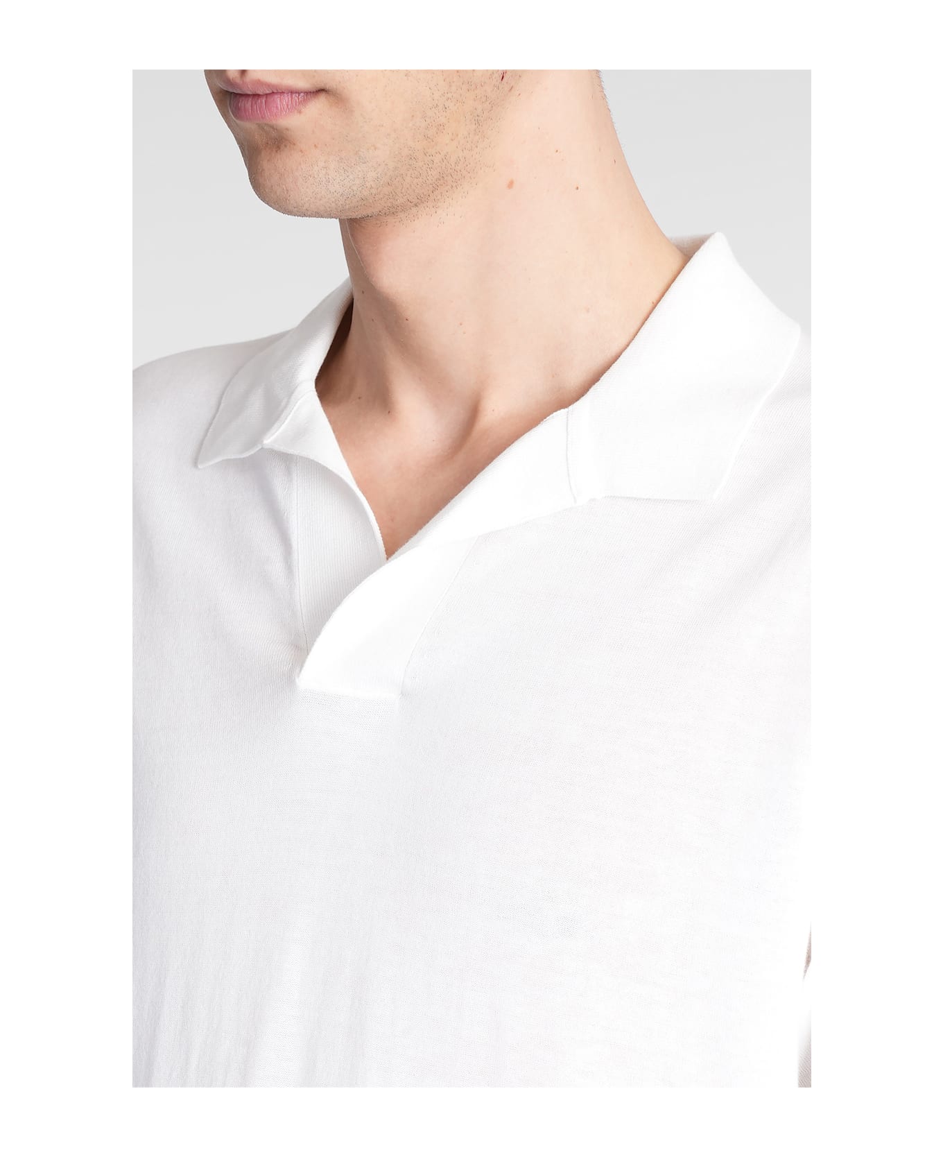 Ballantyne Polo In White Cotton - white