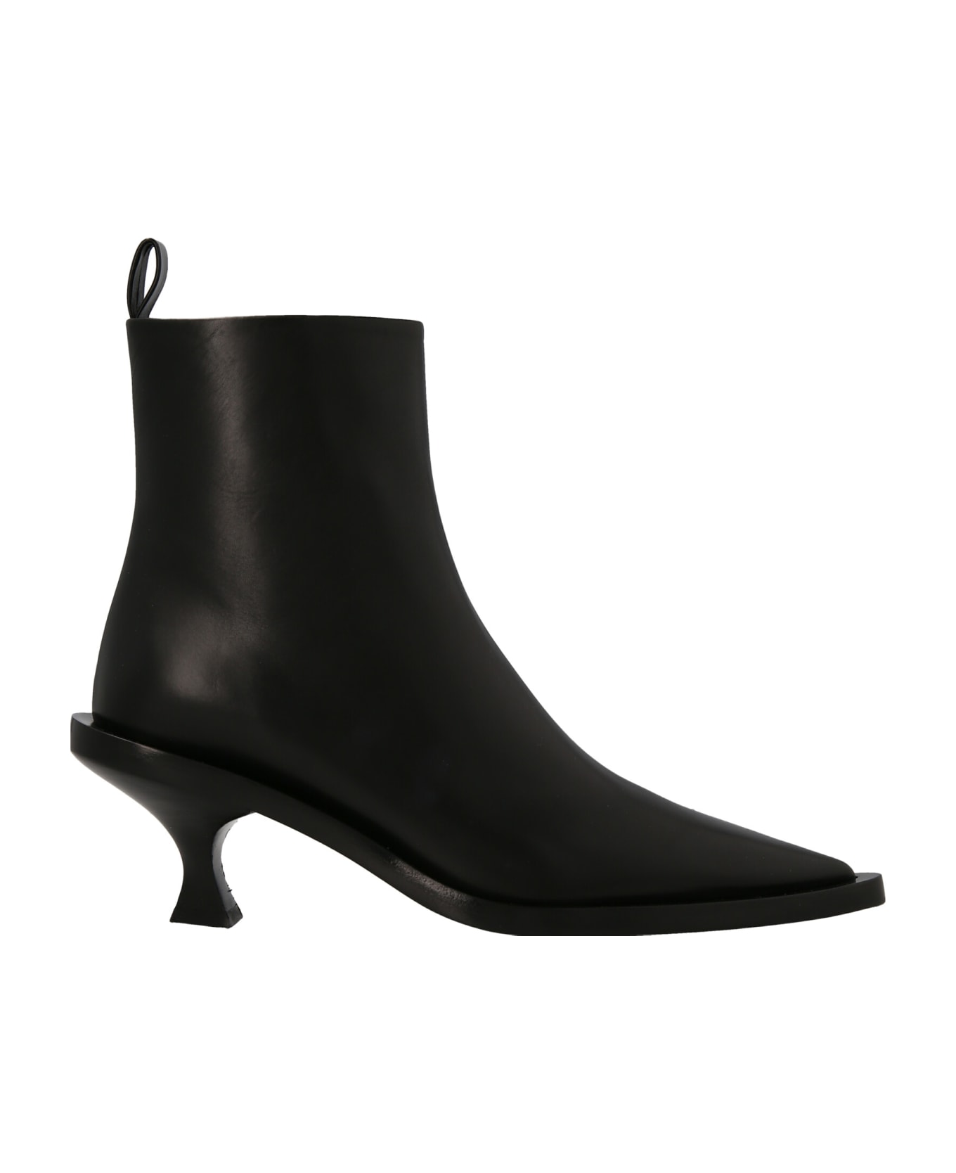 Jil Sander Leather Ankle Boots - Black  