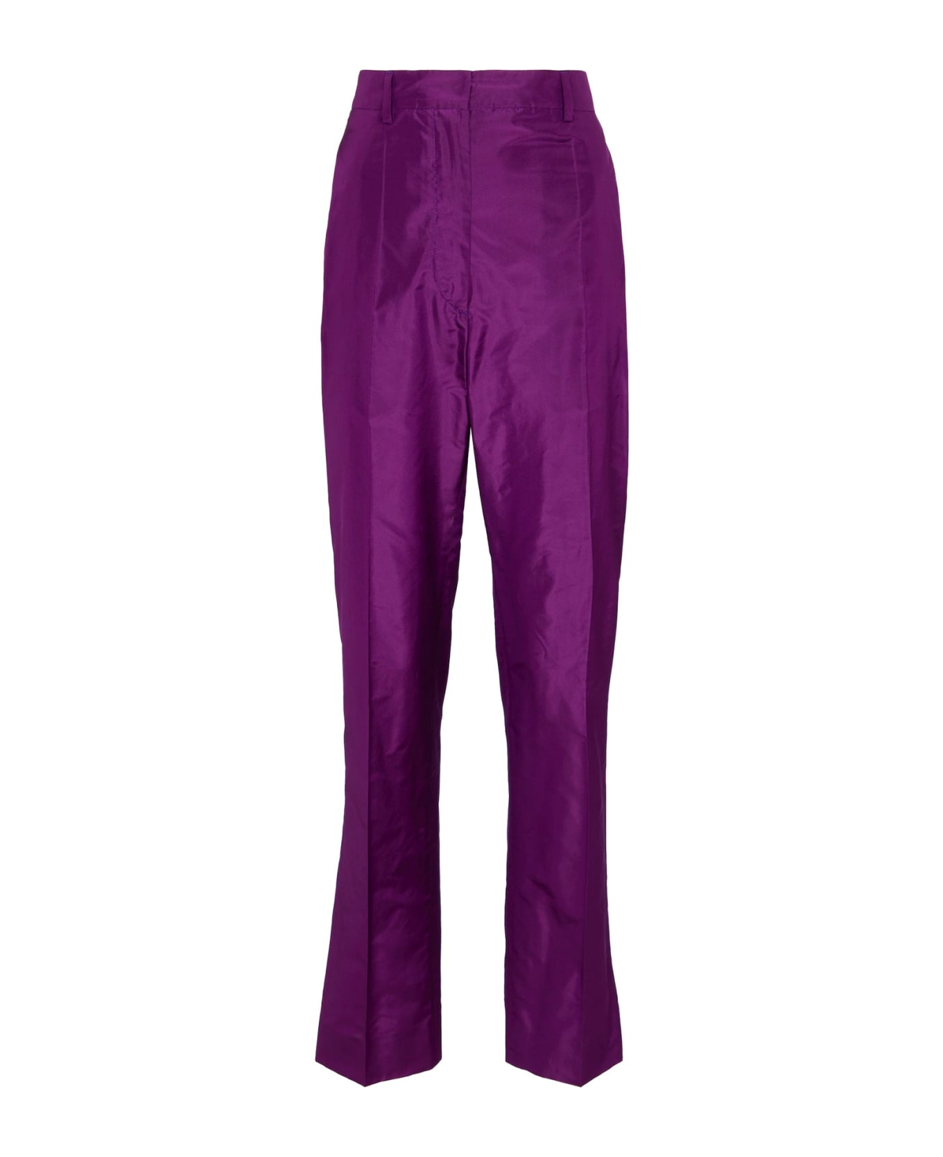 Prada Taffeta Silk Pants - Purple ボトムス