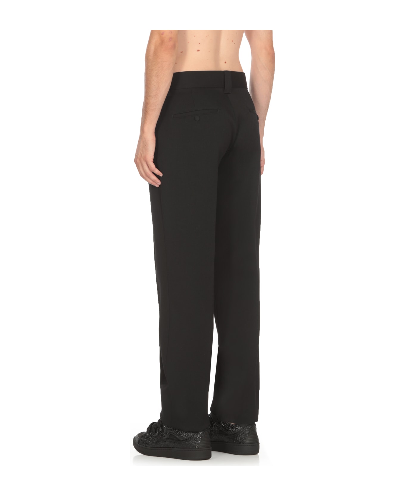 Lanvin Pants In Black Wool - Black